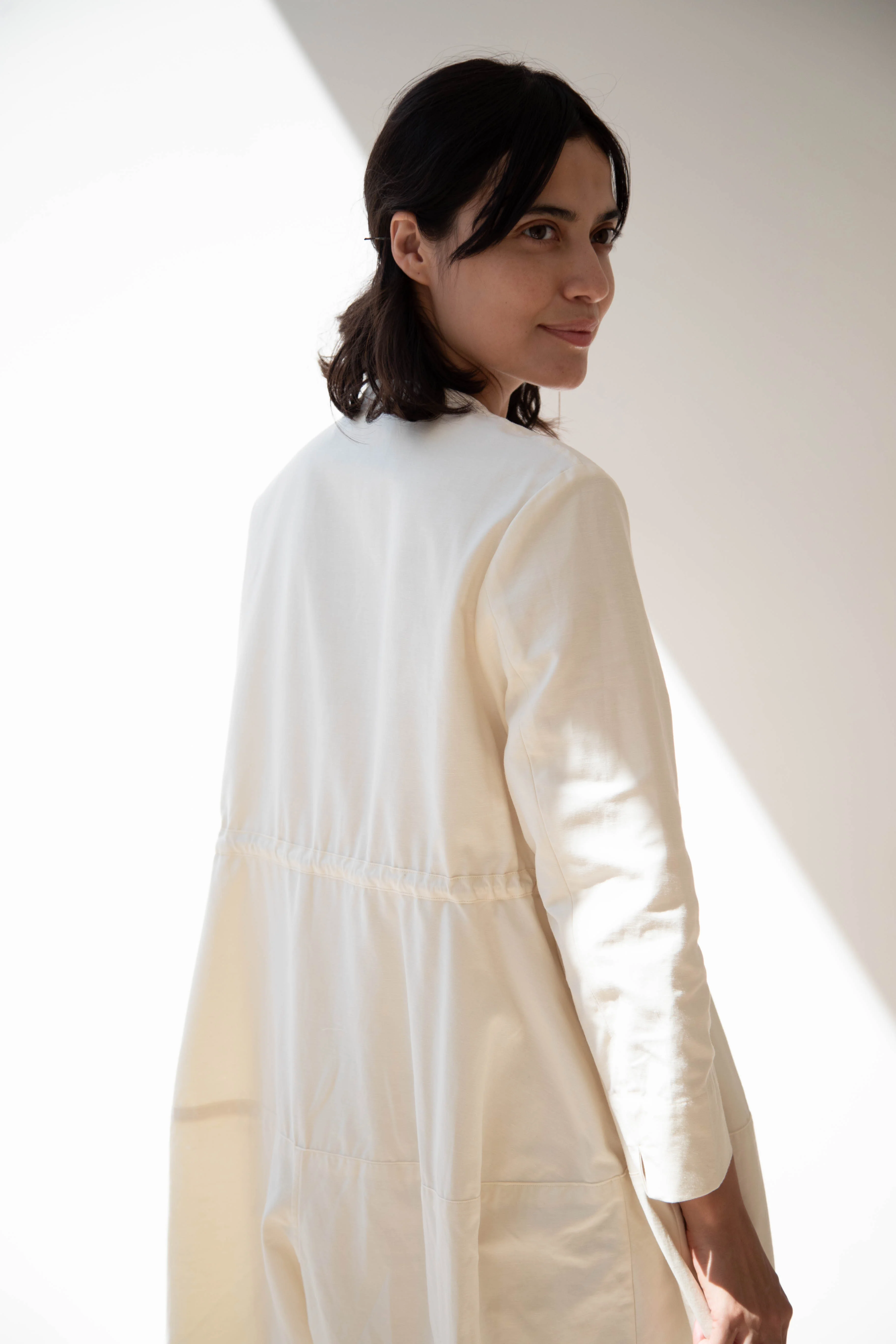 Tenne Handcrafted Modern | Barrel Leg Jumpsuit in Cream - Image 22