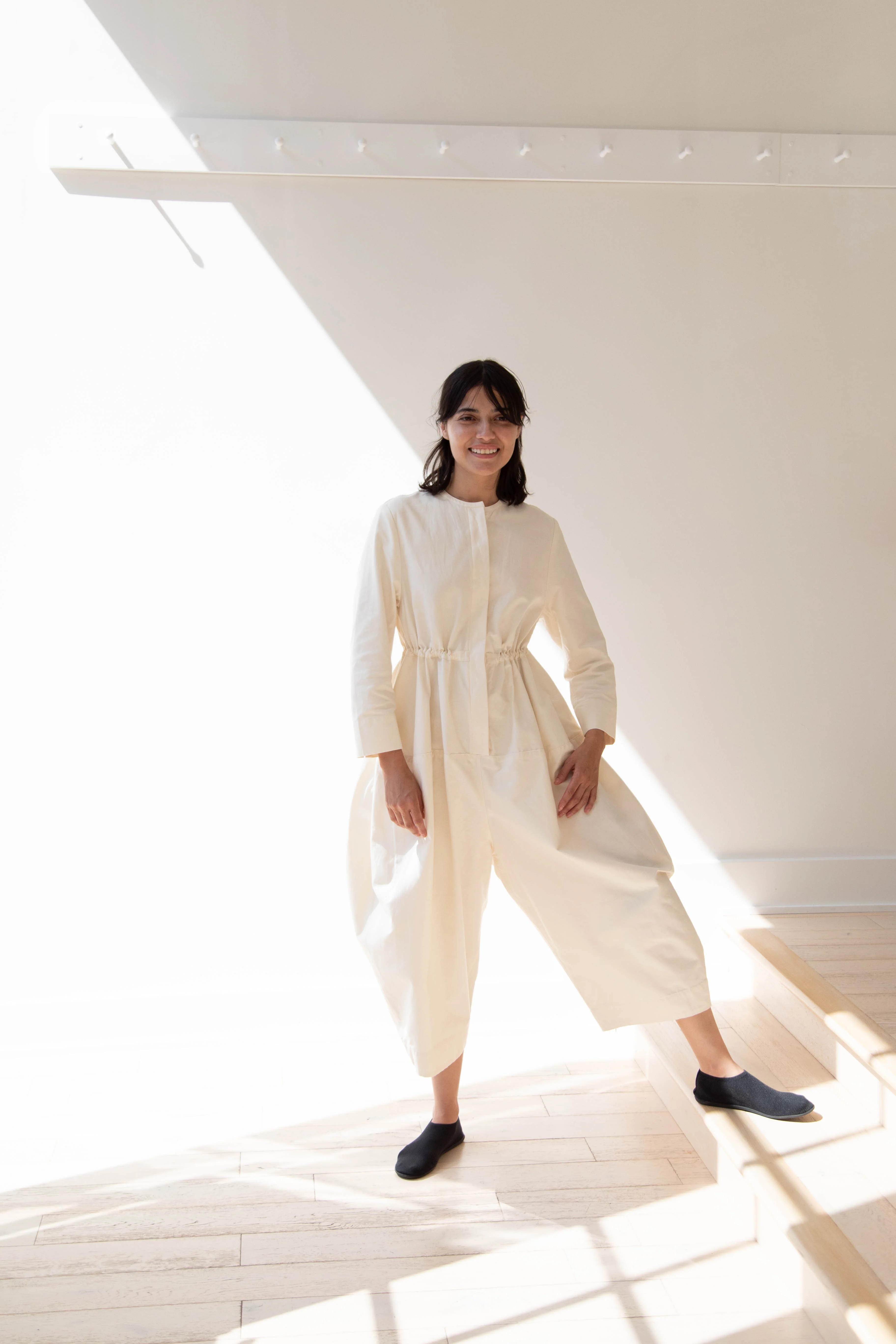 Tenne Handcrafted Modern | Barrel Leg Jumpsuit in Cream - Image 32