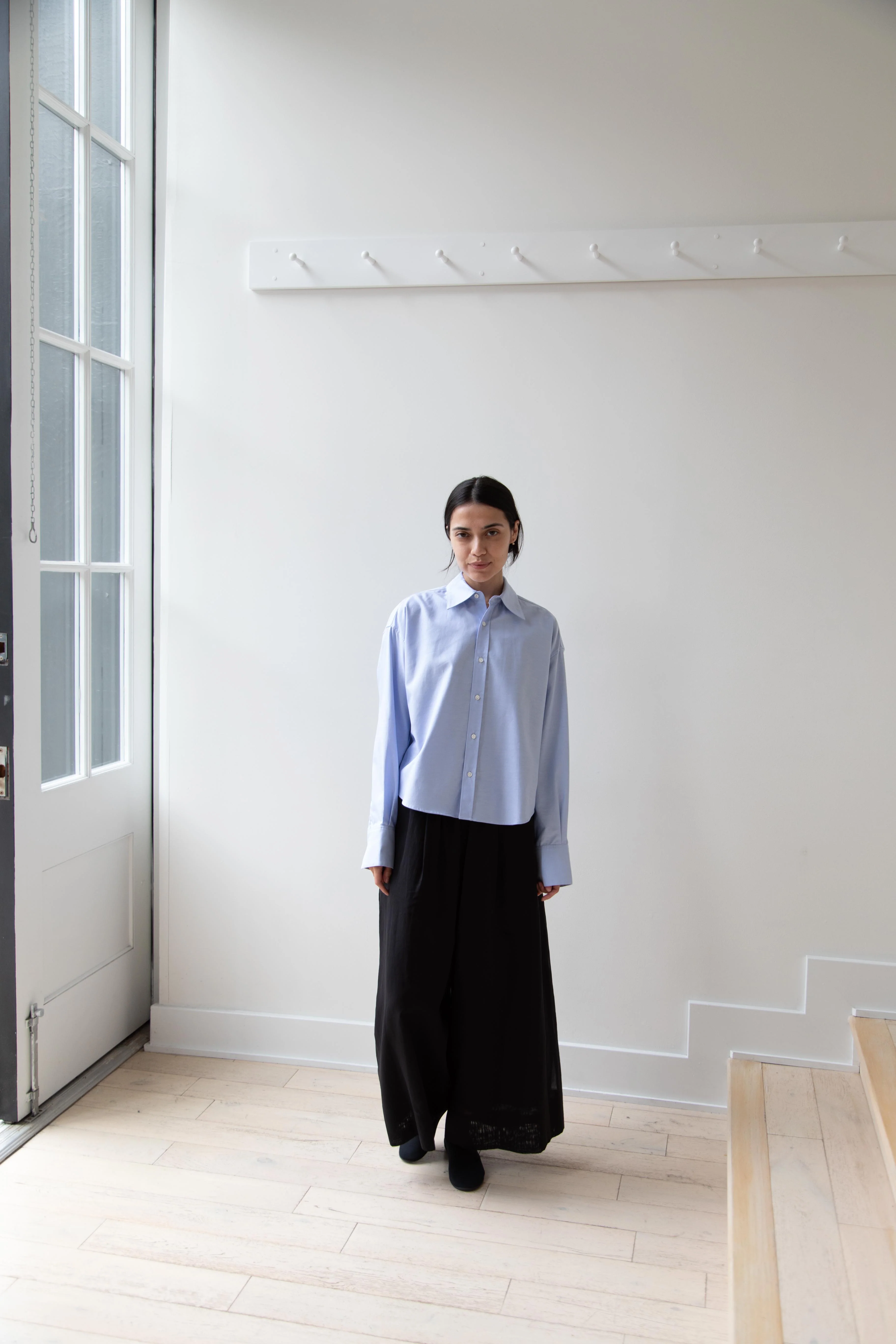 Tenne Handcrafted Modern | Regular Collar Shirt in Oxford Blue - Image 12