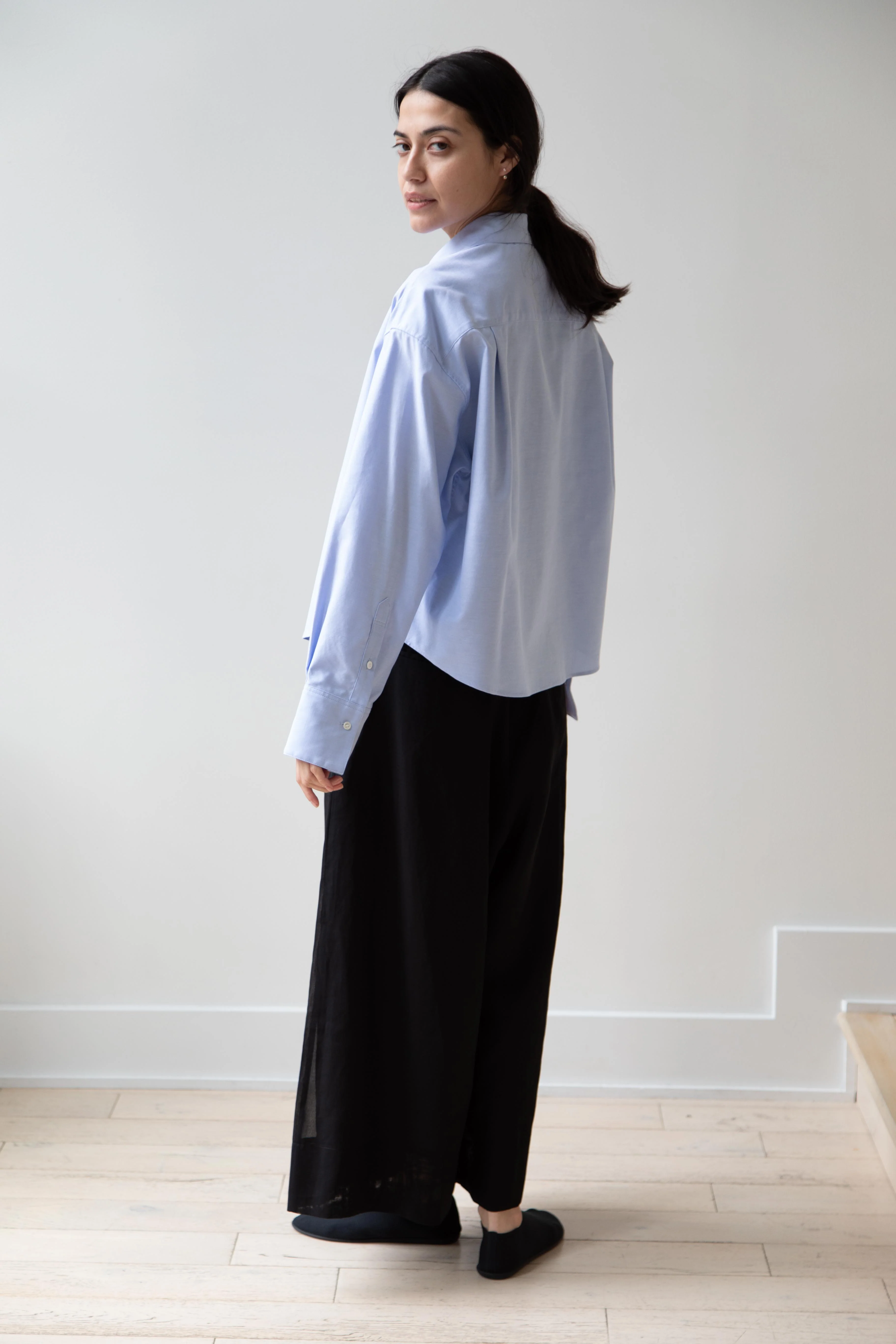 Tenne Handcrafted Modern | Regular Collar Shirt in Oxford Blue - Image 20