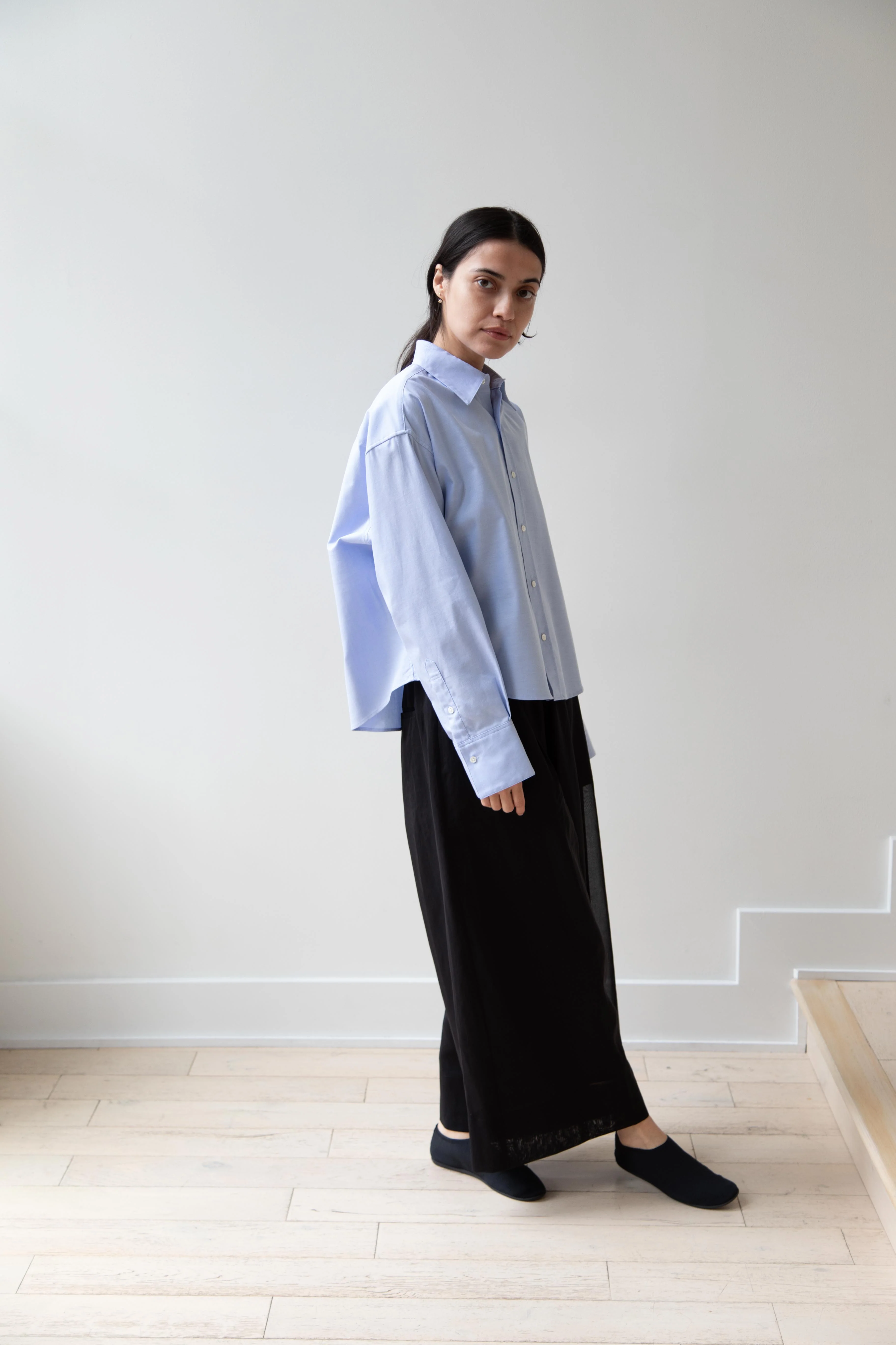 Tenne Handcrafted Modern | Regular Collar Shirt in Oxford Blue - Image 5