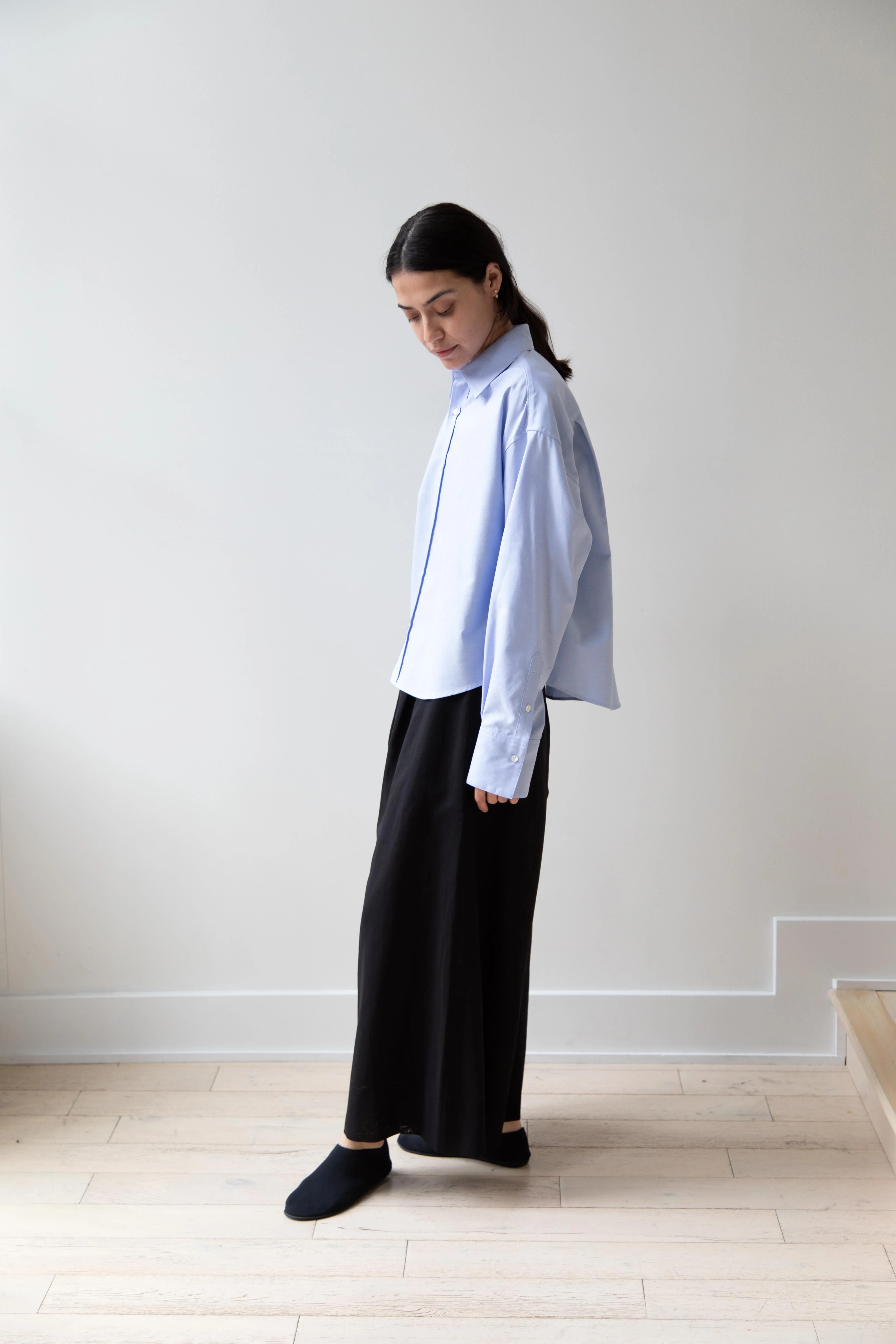 Tenne Handcrafted Modern | Regular Collar Shirt in Oxford Blue - Image 7