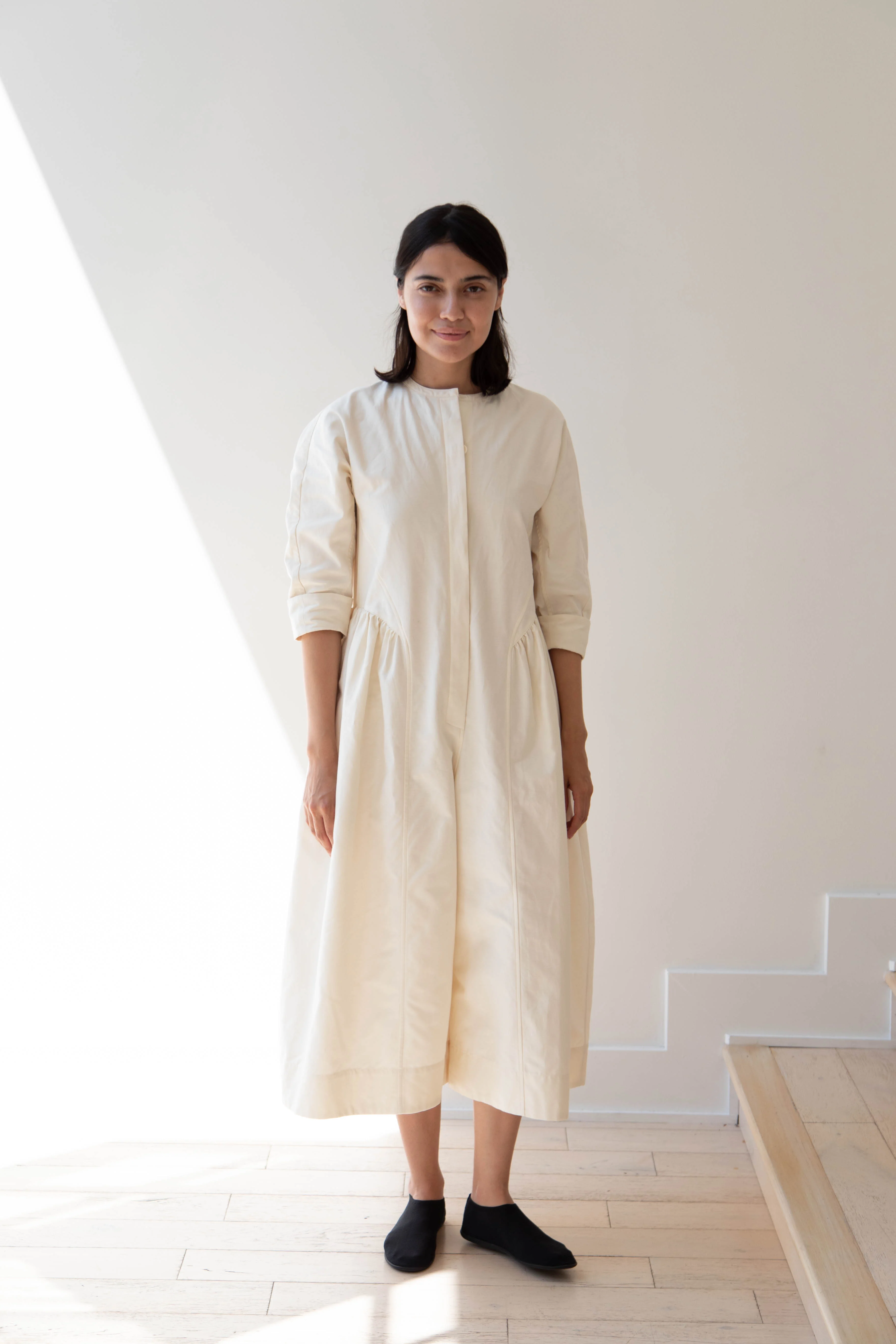 Tenne Handcrafted Modern | Side Gather Jumpsuit in Cream - Image 23