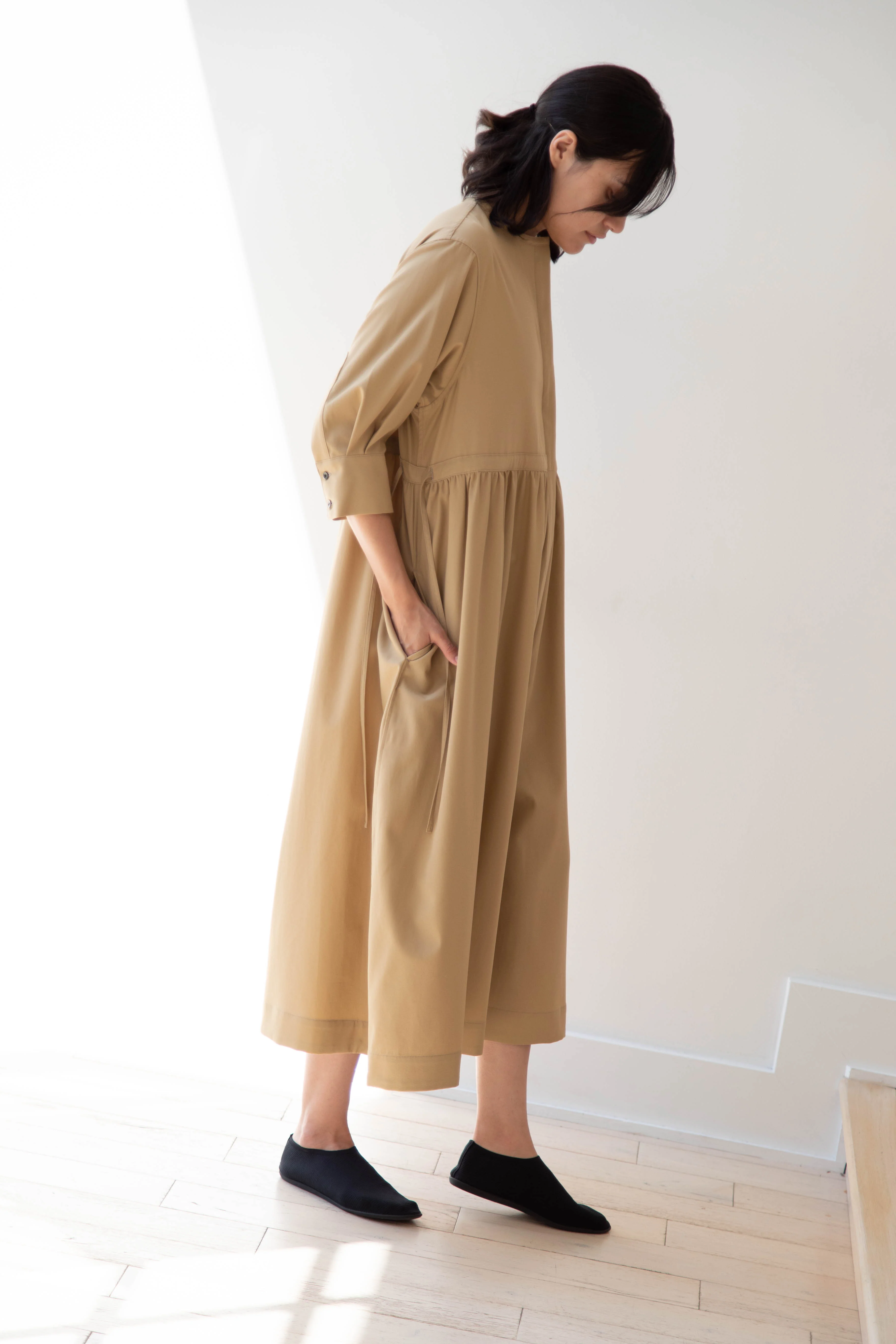 Tenne Handcrafted Modern | Waist String Jumpsuit In Camel - Image 10
