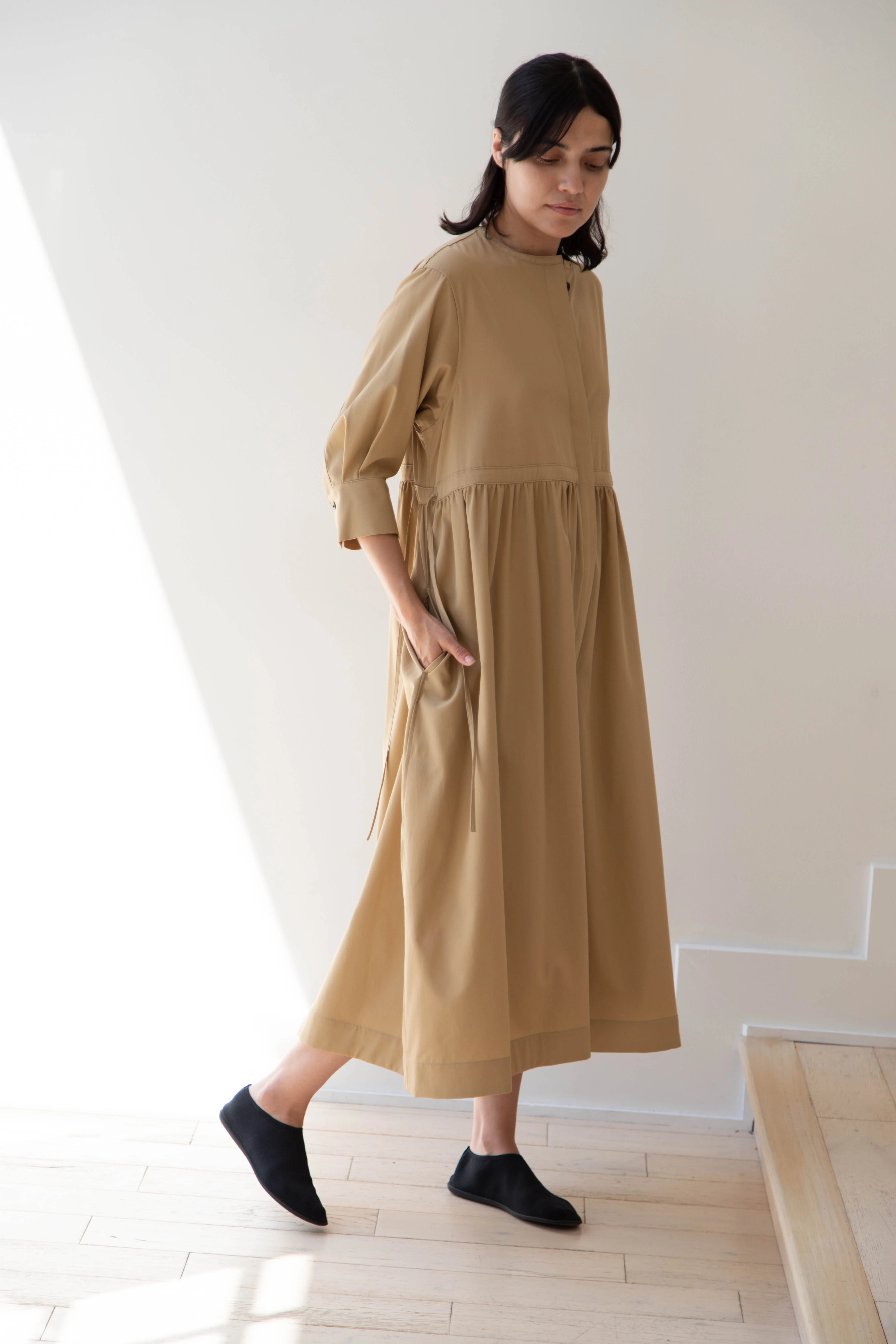 Tenne Handcrafted Modern | Waist String Jumpsuit In Camel - Image 20