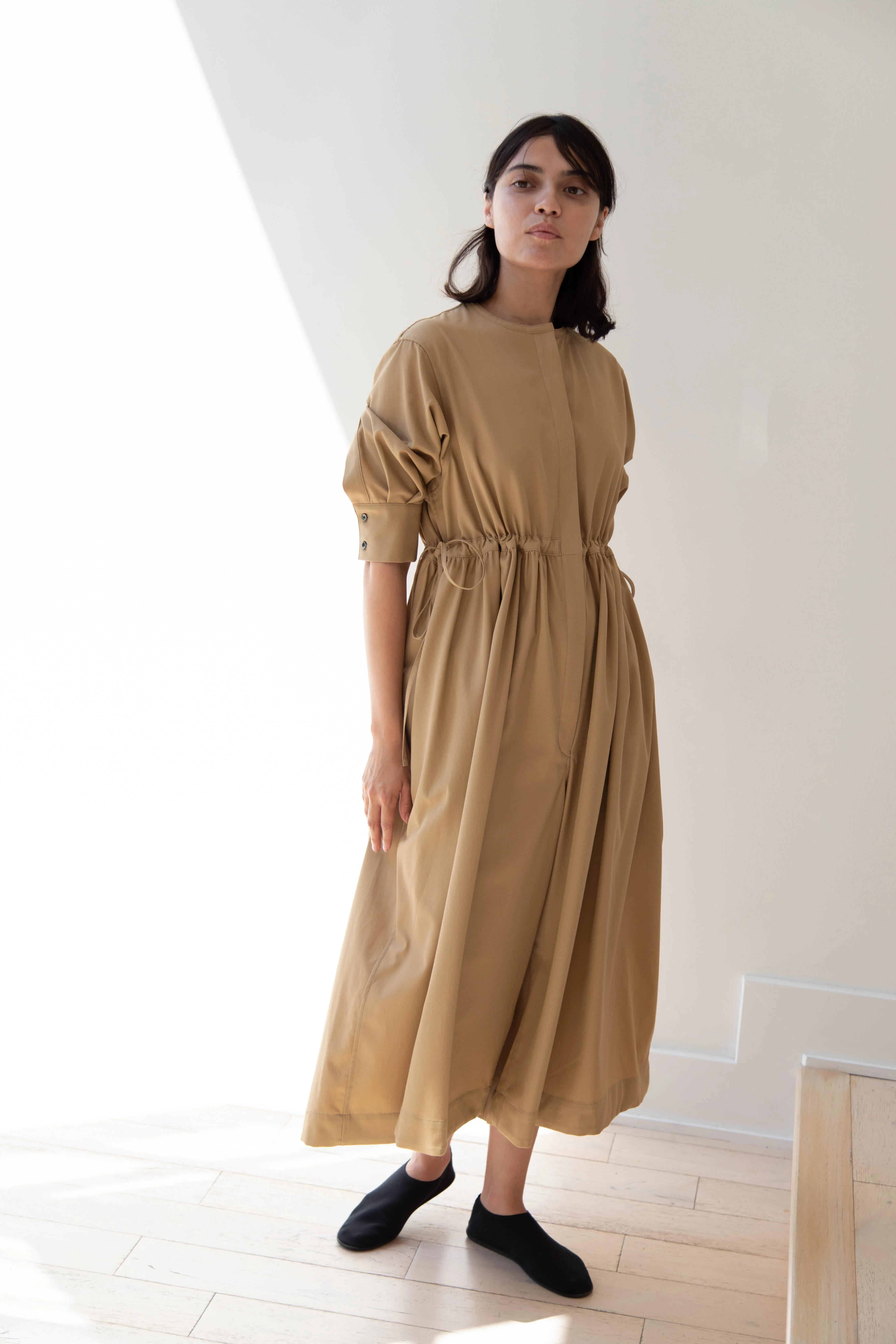 Tenne Handcrafted Modern | Waist String Jumpsuit In Camel - Image 24