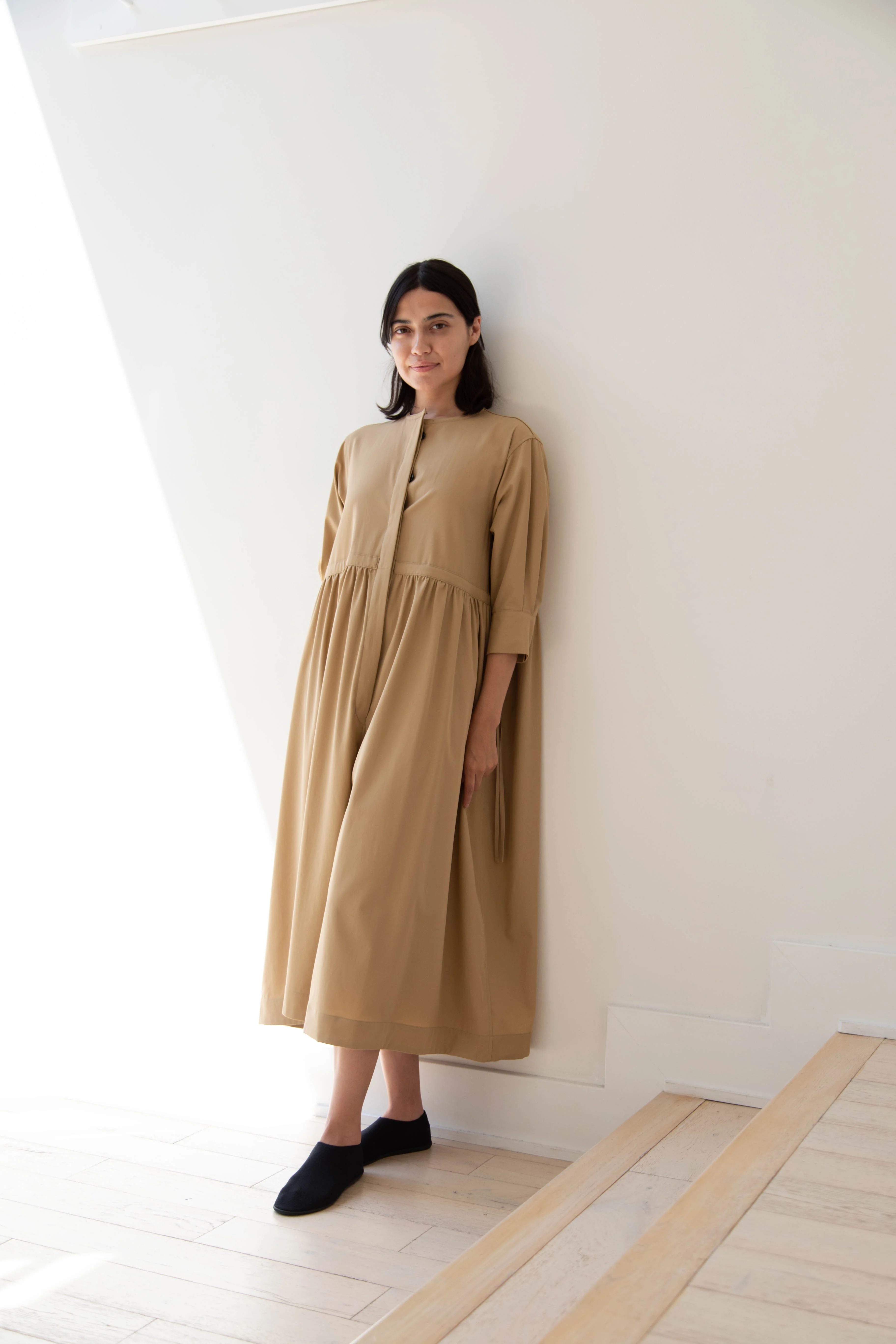 Tenne Handcrafted Modern | Waist String Jumpsuit In Camel - Image 28