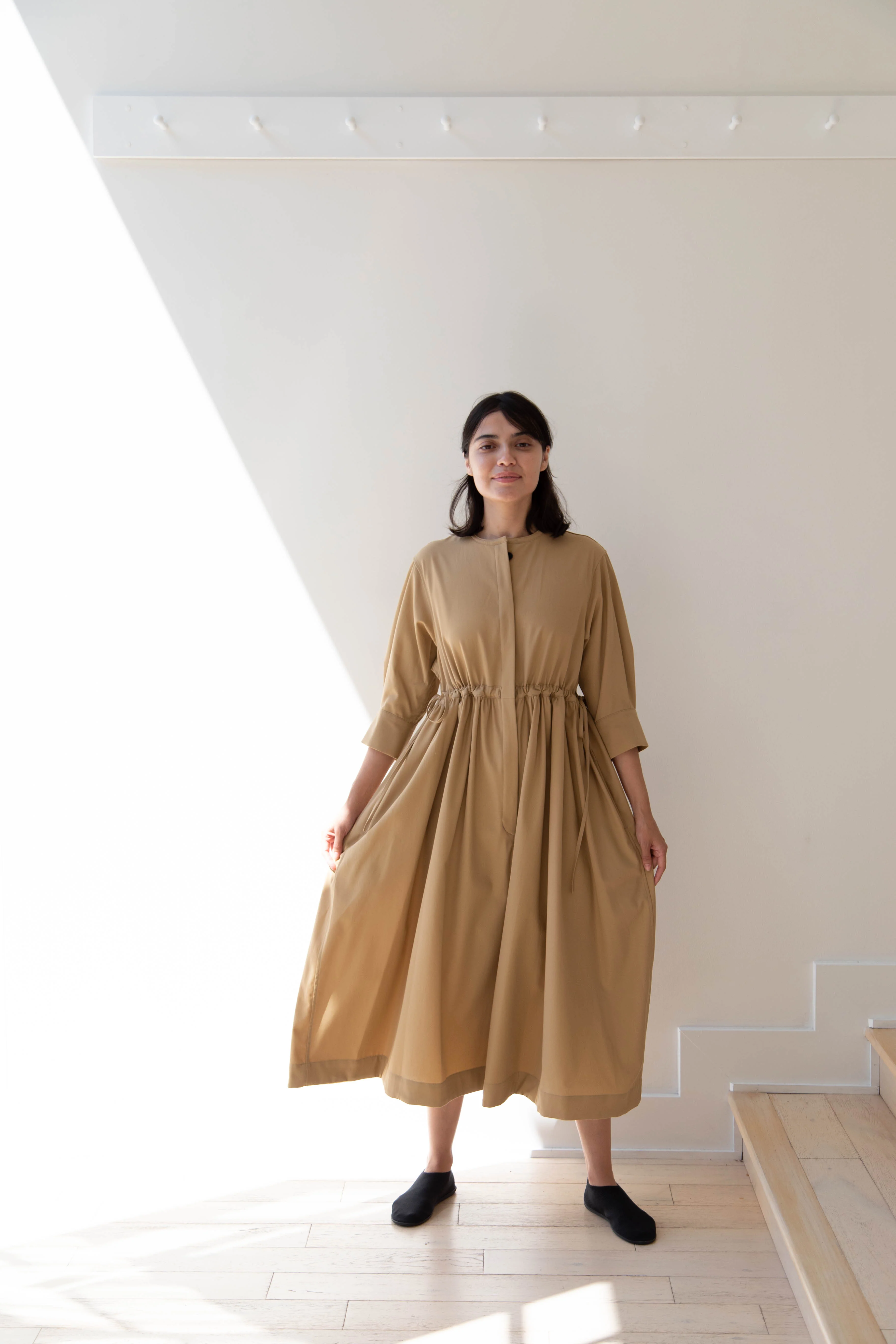 Tenne Handcrafted Modern | Waist String Jumpsuit In Camel - Image 35