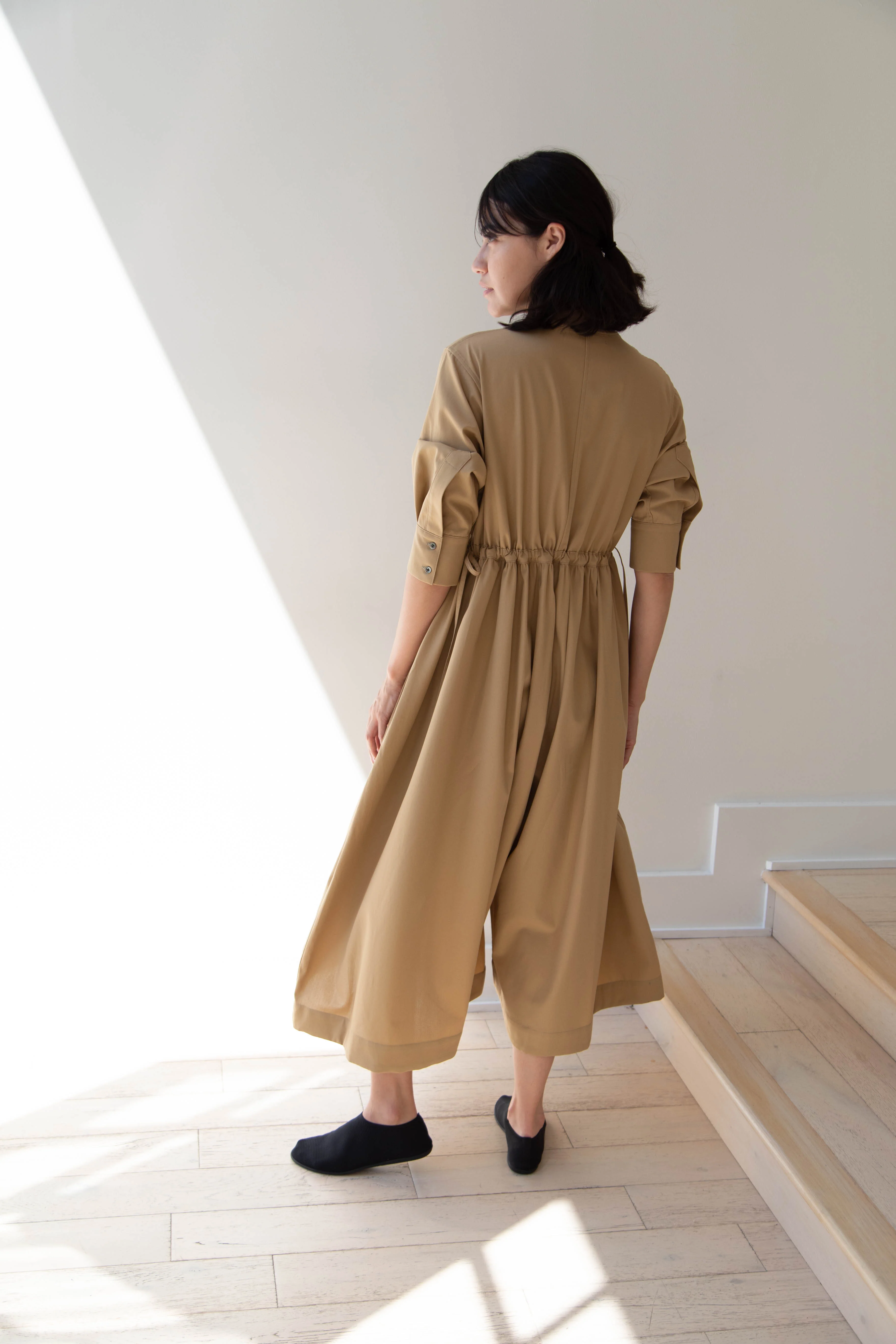 Tenne Handcrafted Modern | Waist String Jumpsuit In Camel - Image 39
