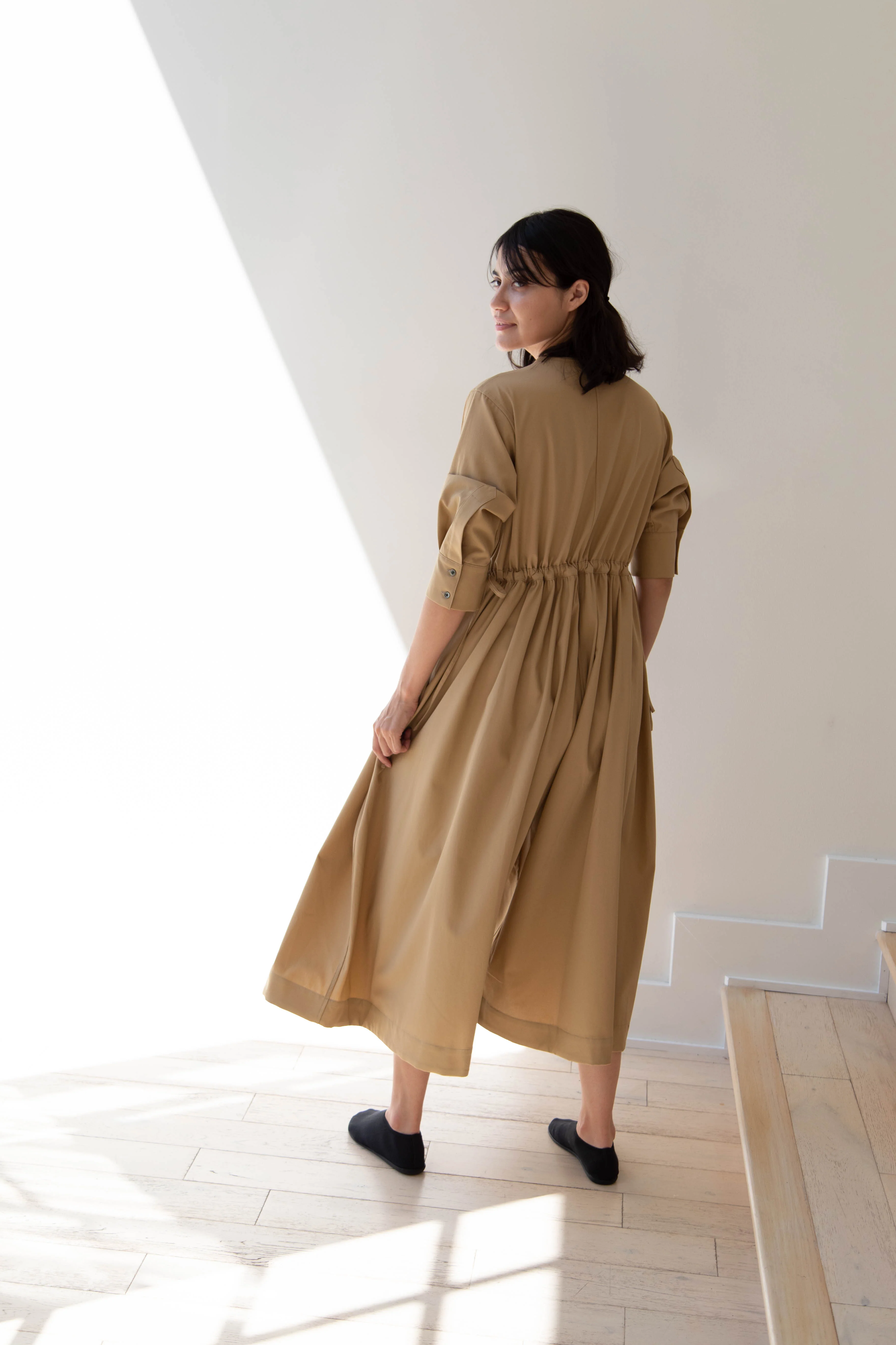 Tenne Handcrafted Modern | Waist String Jumpsuit In Camel - Image 40