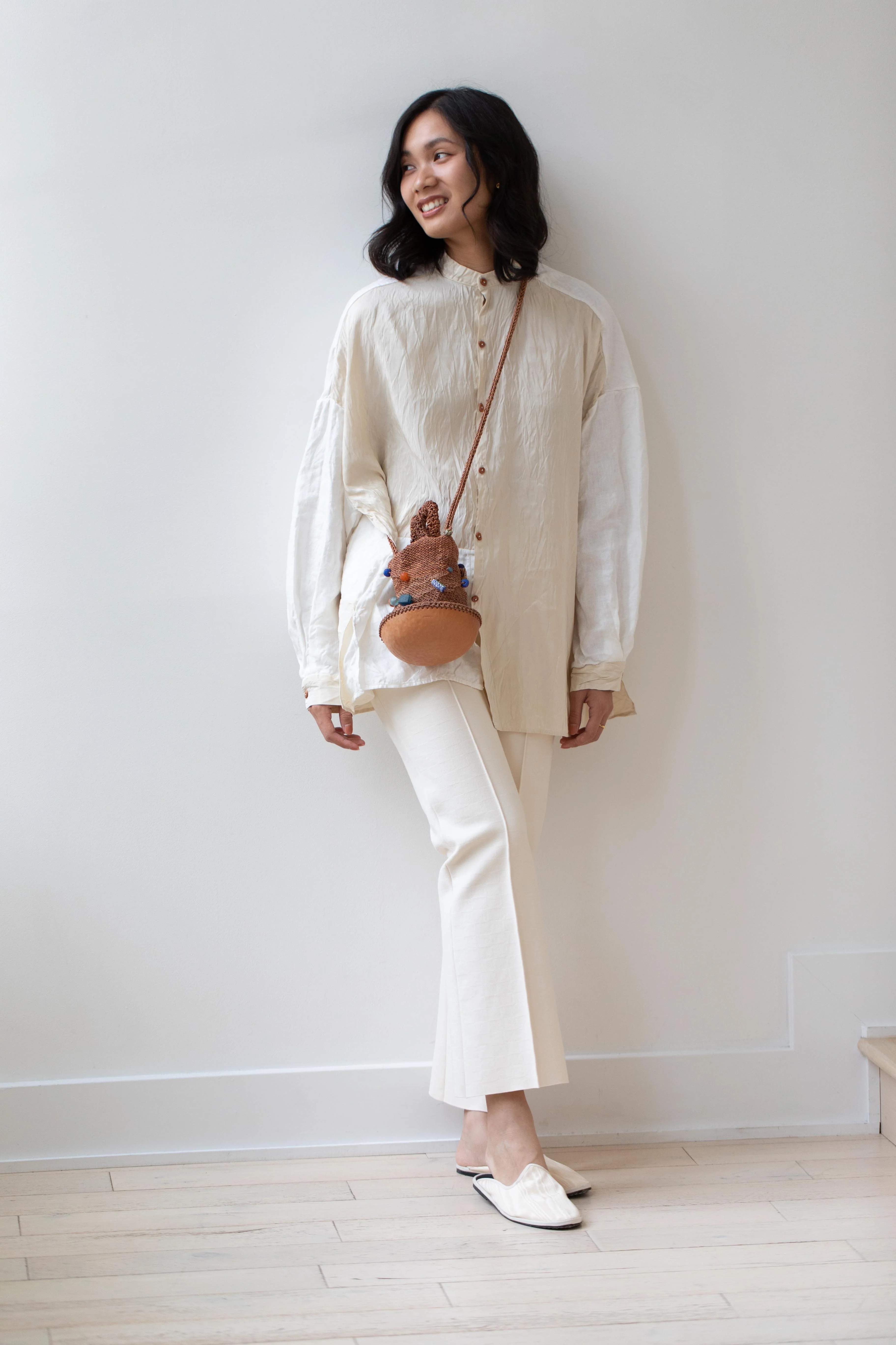 The Backward Vendor | Bead Pouch Crossbody Bag in Natural - Image 18