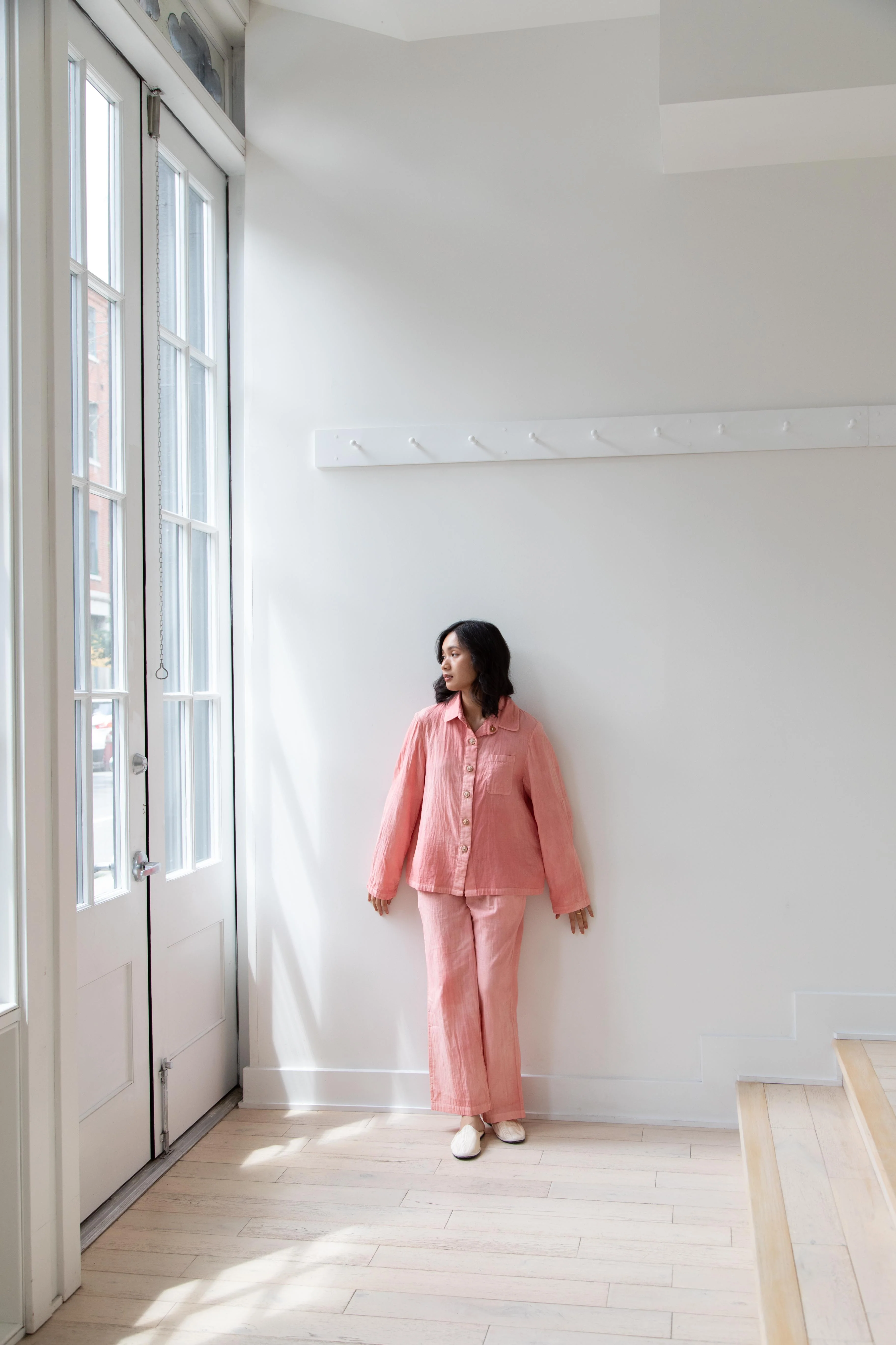 The Backward Vendor | Pajama Set in Pink Avocado Dye - Image 16