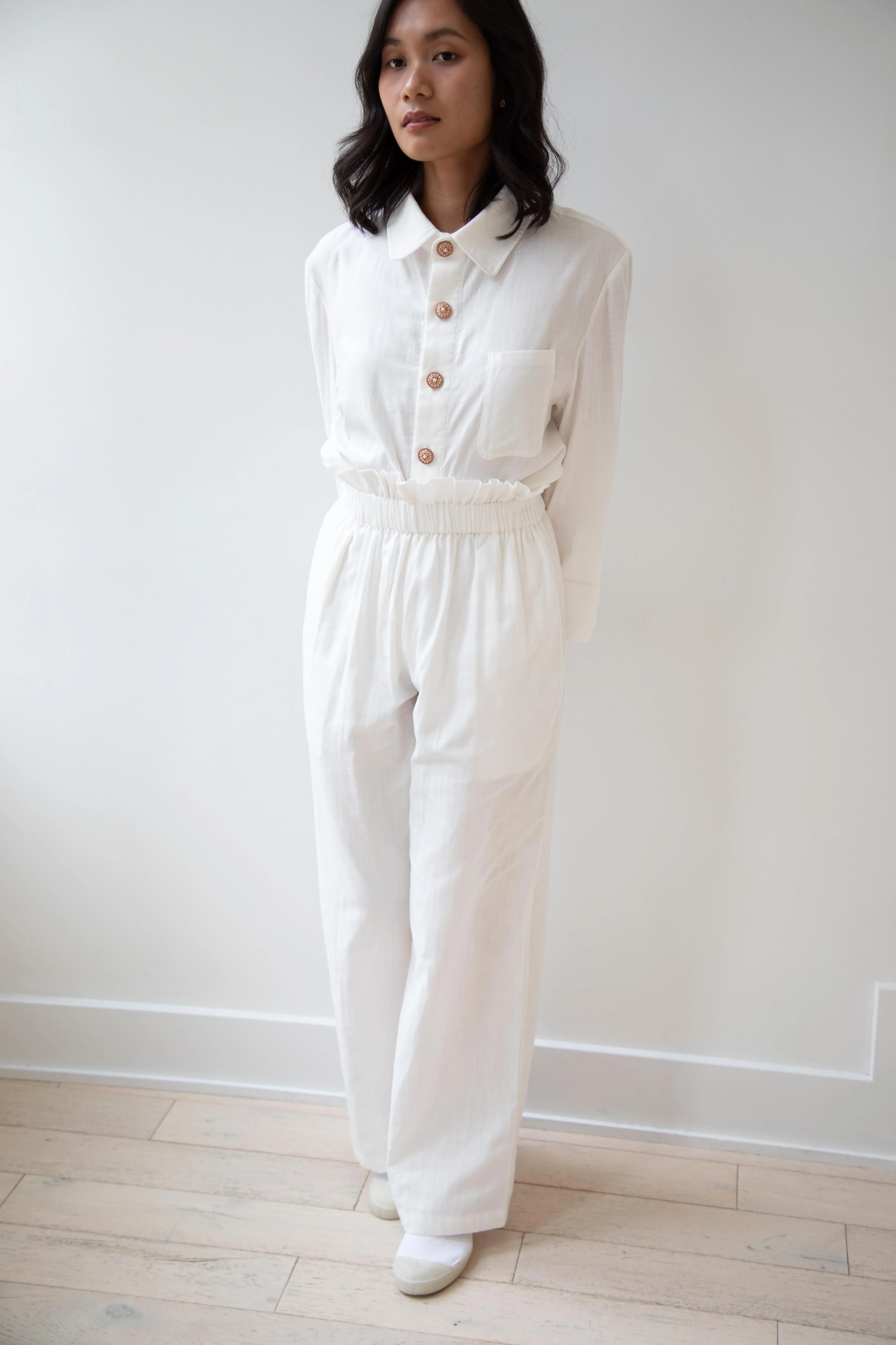 The Backward Vendor | Pajama Set in White - Image 41