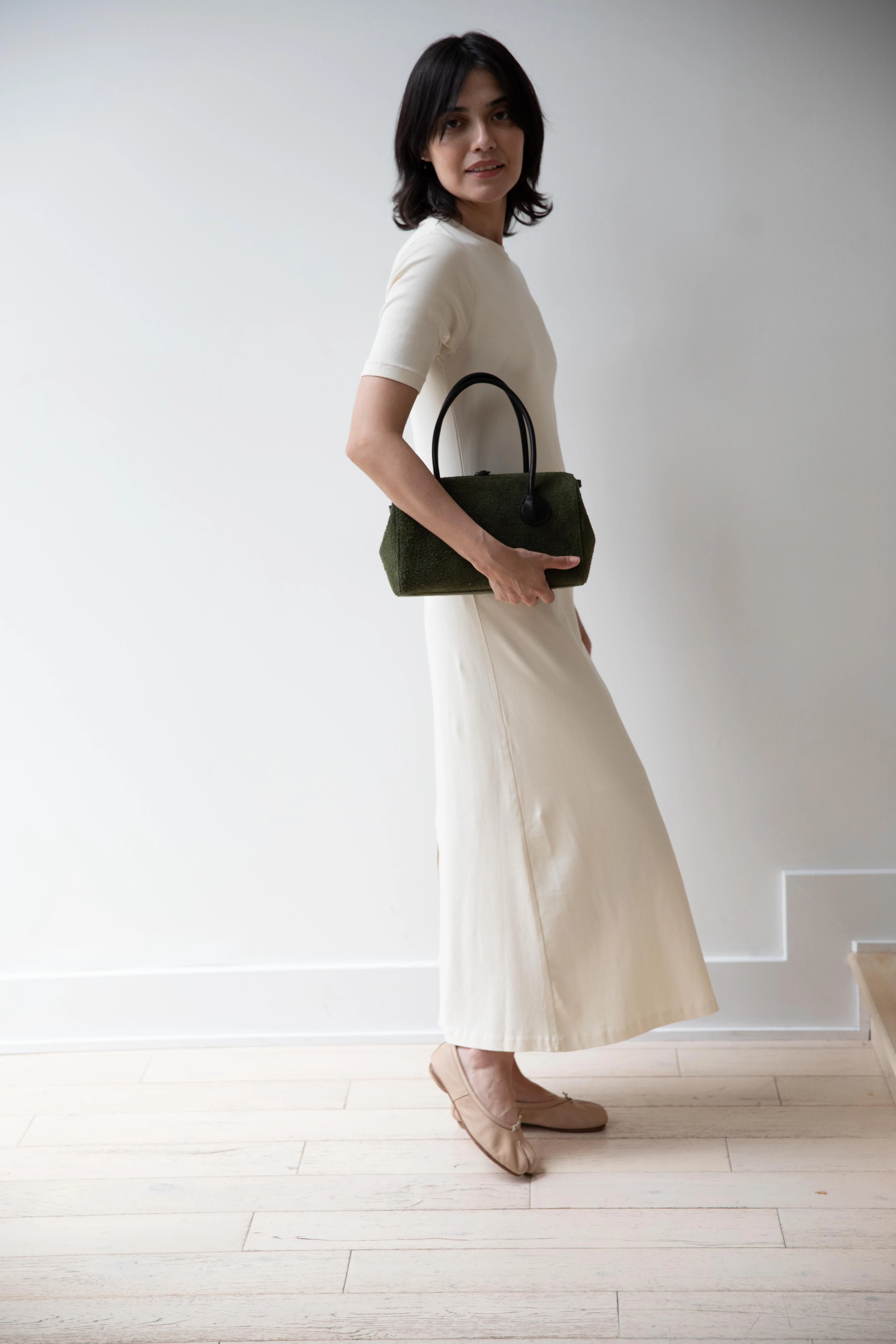 The Backward Vendor | Tanker Crossover in Olive Suede - Image 15