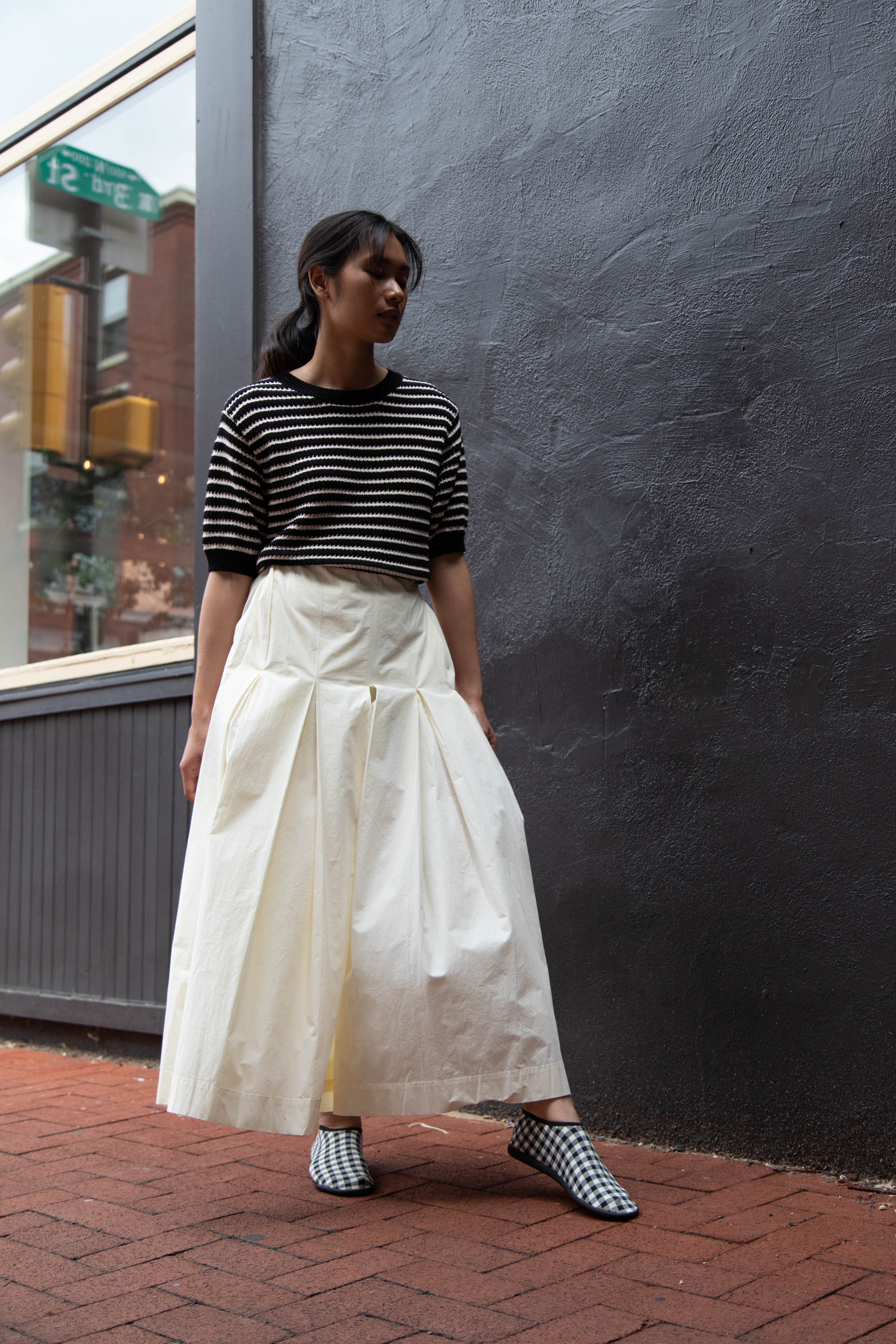 The Loom | Paper Stripe Sweater in Black - Image 4