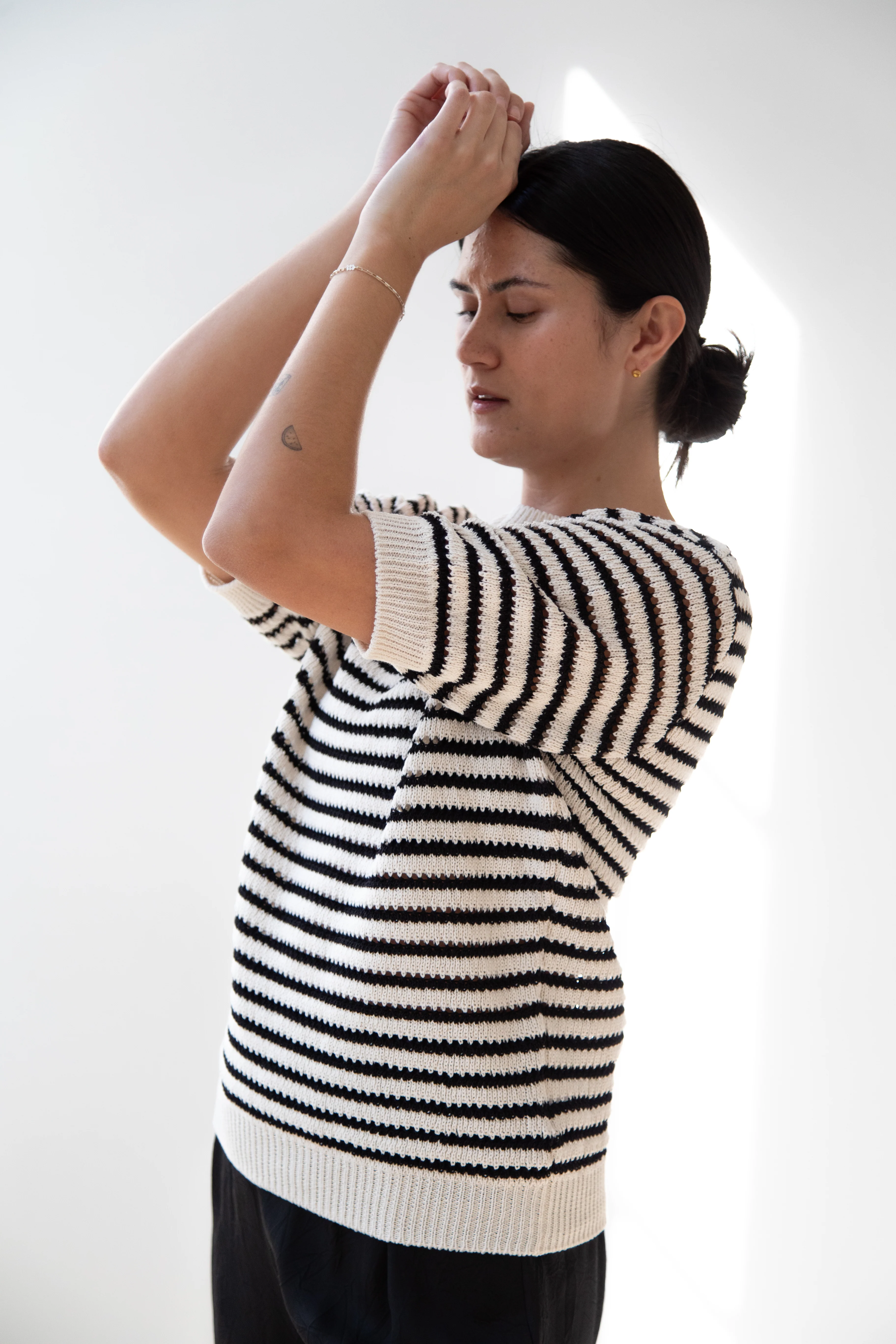 The Loom | Paper Stripe Sweater in Natural - Image 15