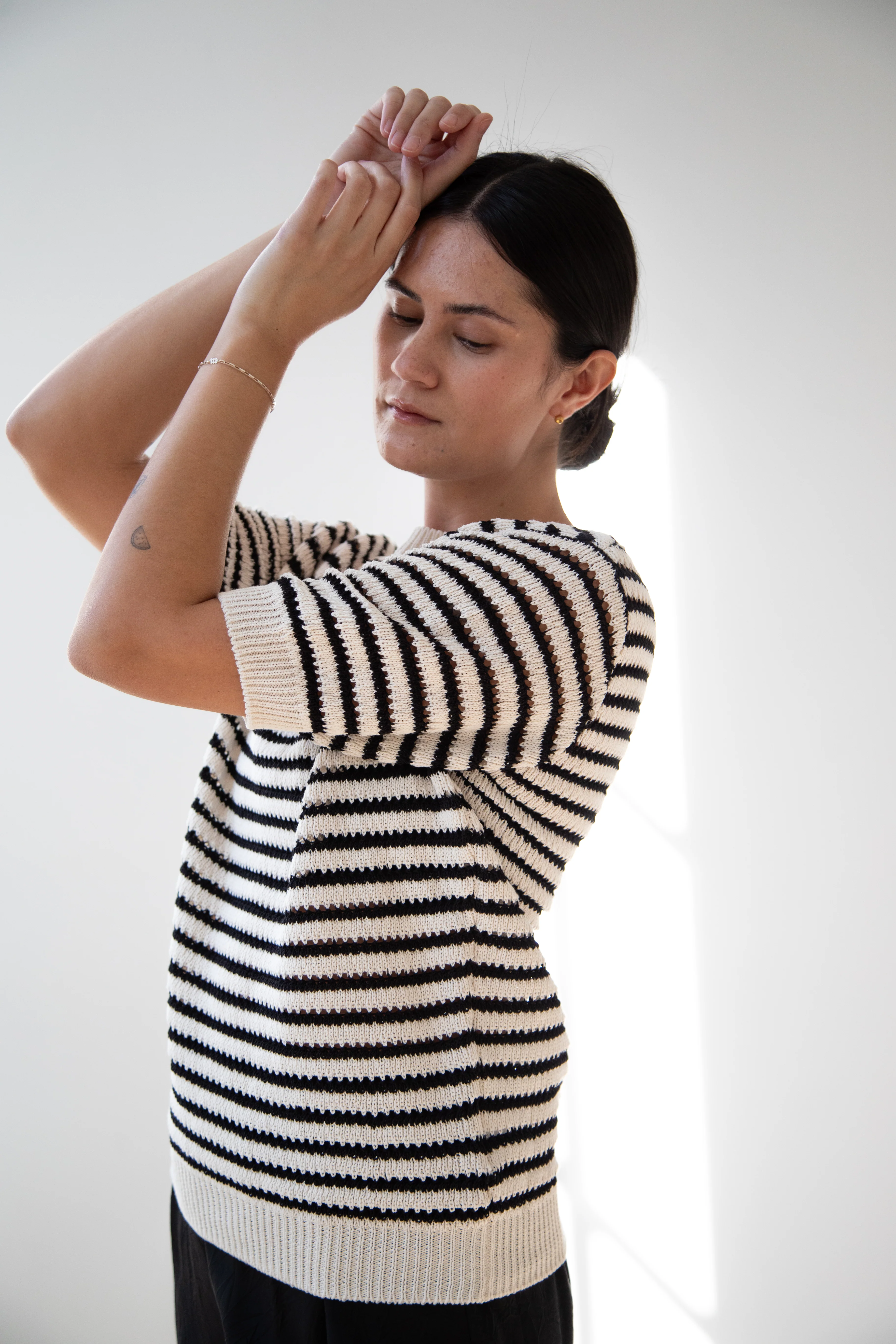 The Loom | Paper Stripe Sweater in Natural - Image 3
