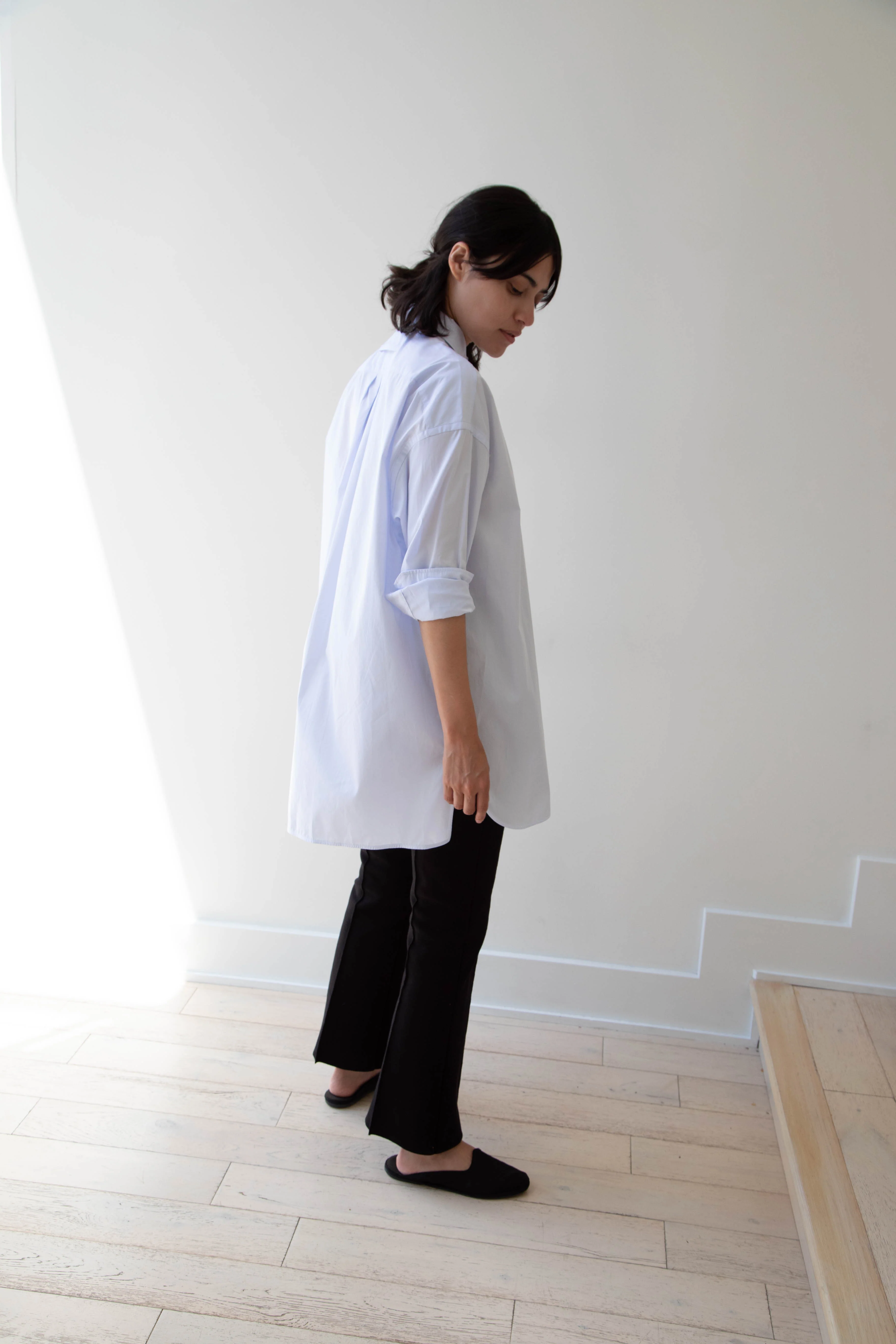 Ticca | Square Tunic Slit Shirt in Sax Blue - Image 36