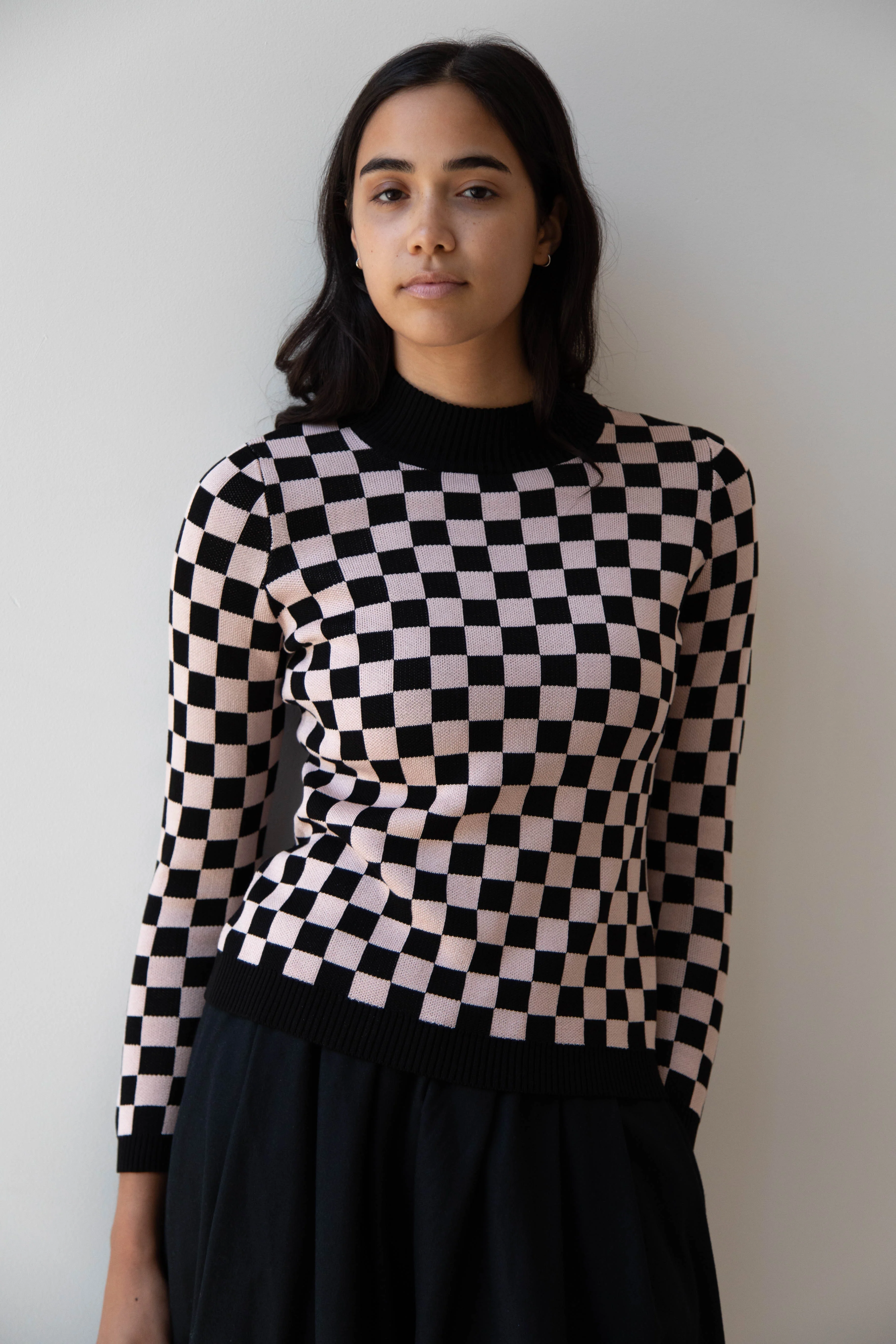 Une Heures ZouZou Silk Check Top - Image 14