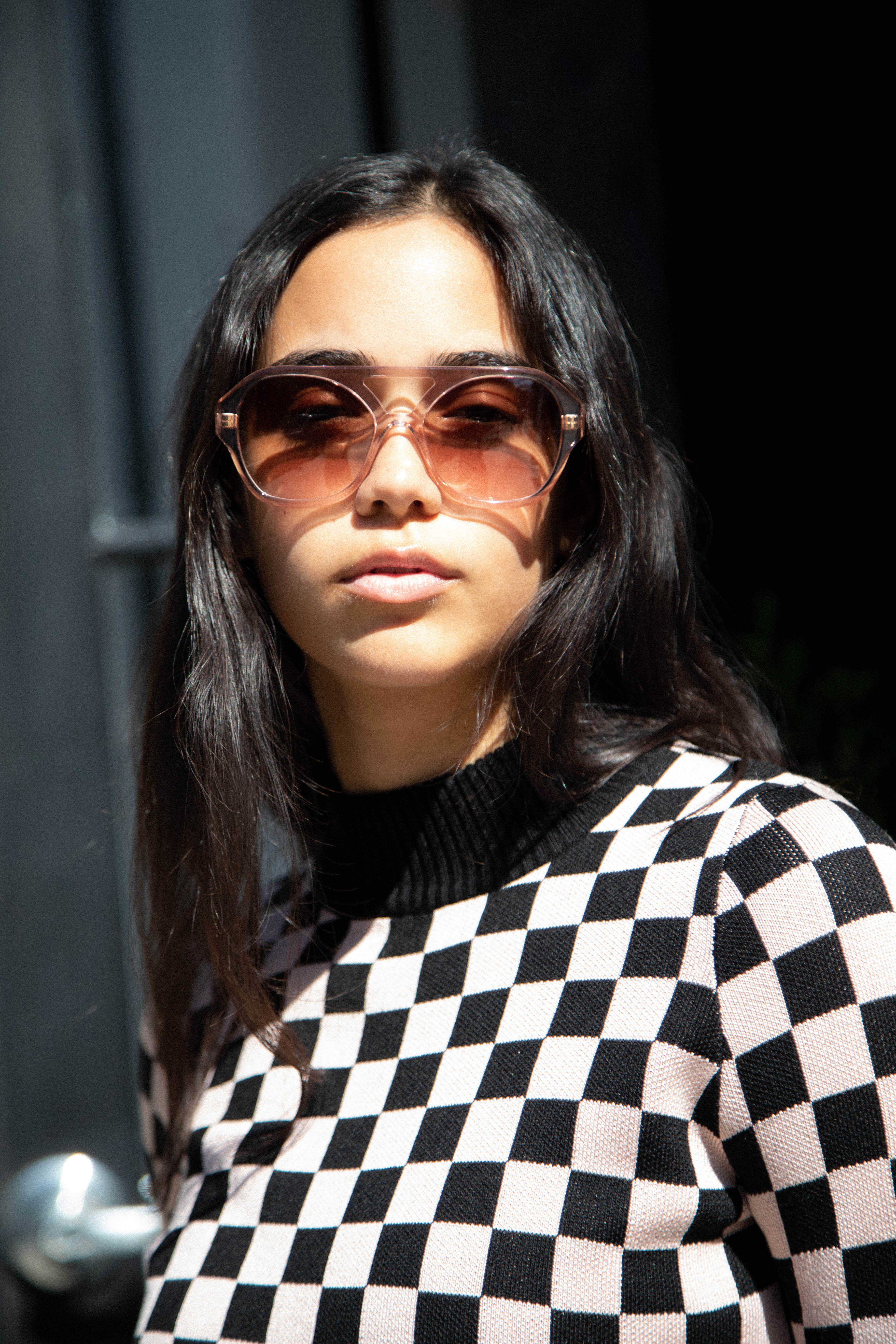 Une Heures ZouZou Silk Check Top - Image 24