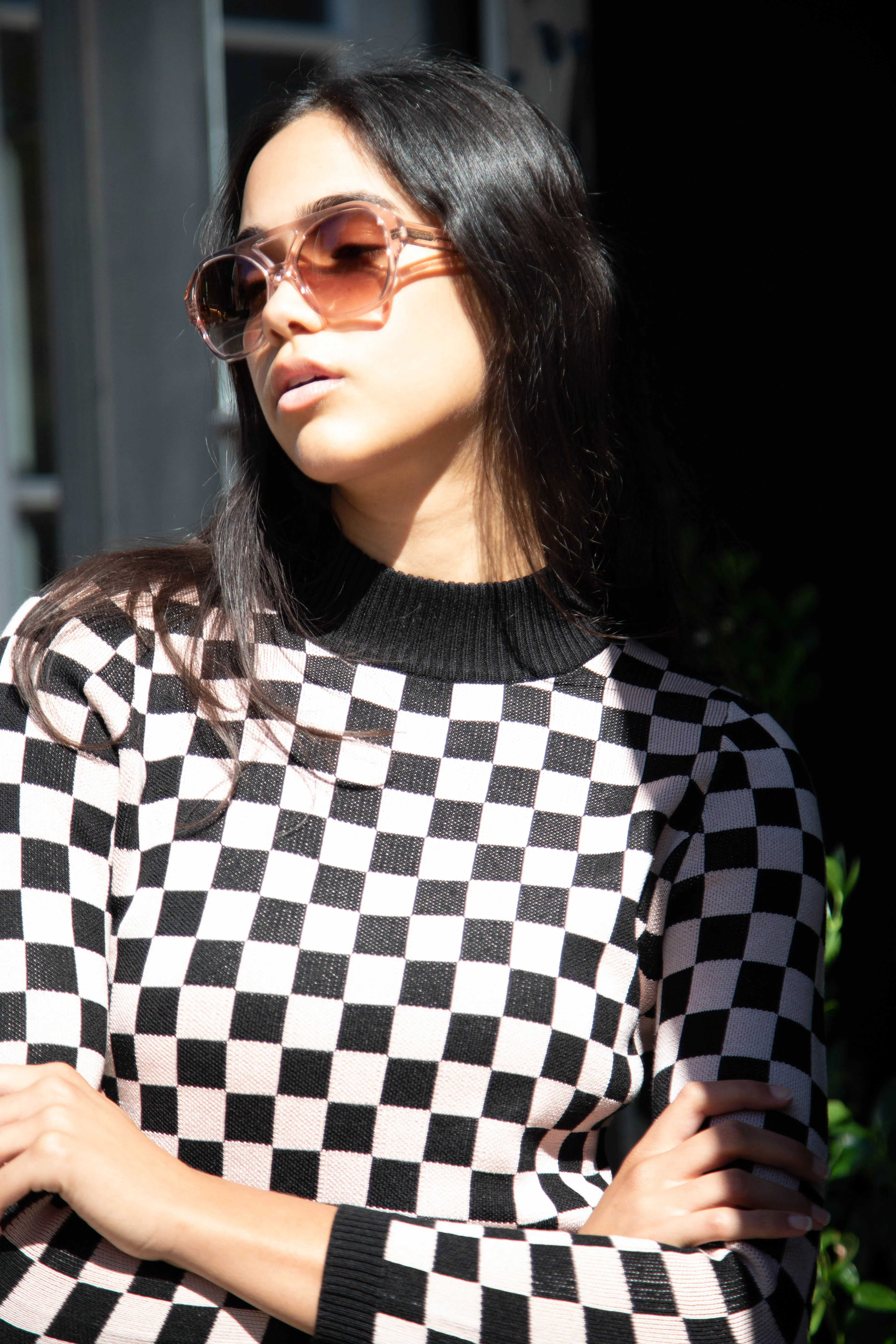 Une Heures ZouZou Silk Check Top - Image 28