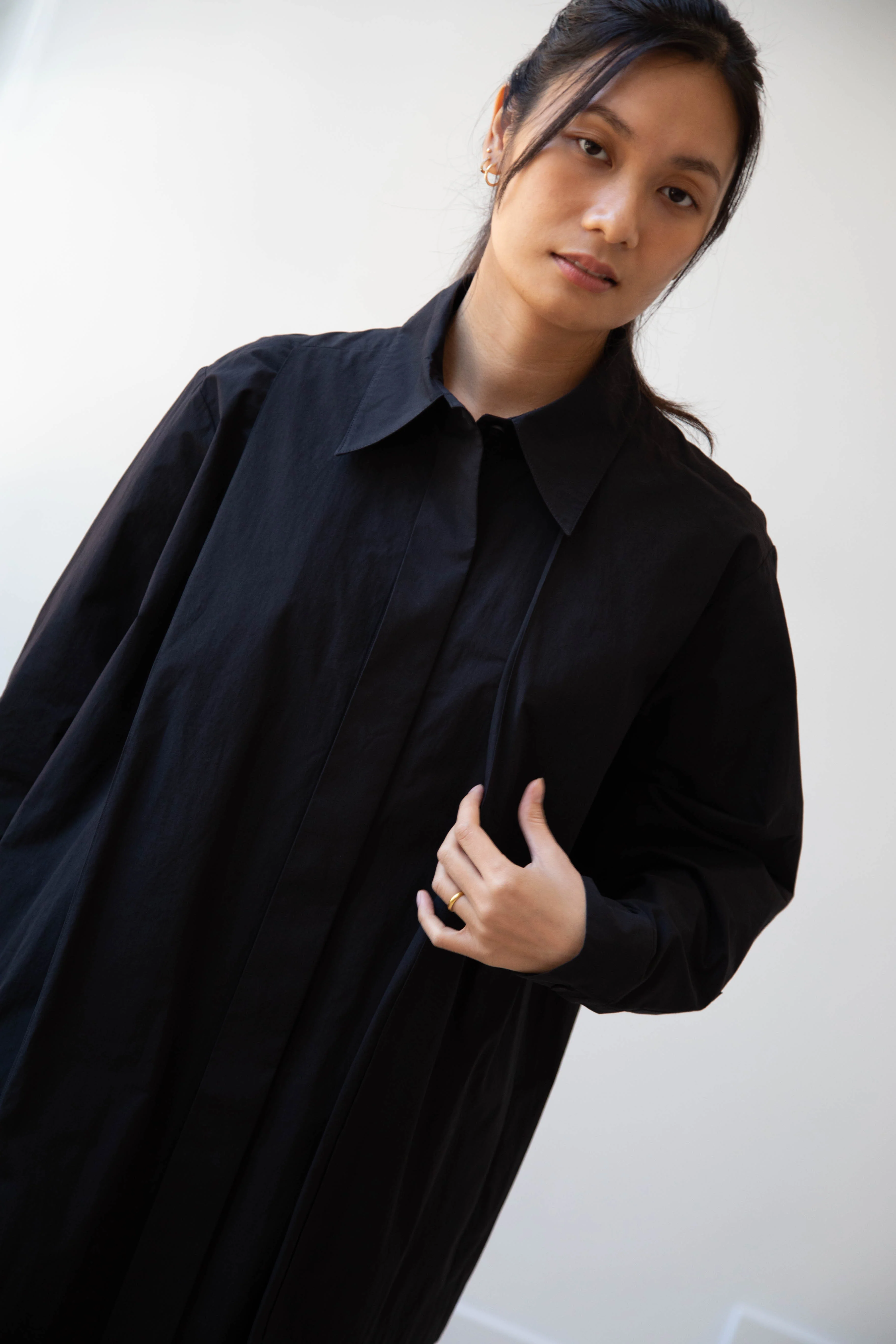 Unisecon | Bing Top in Black Poplin - Image 15