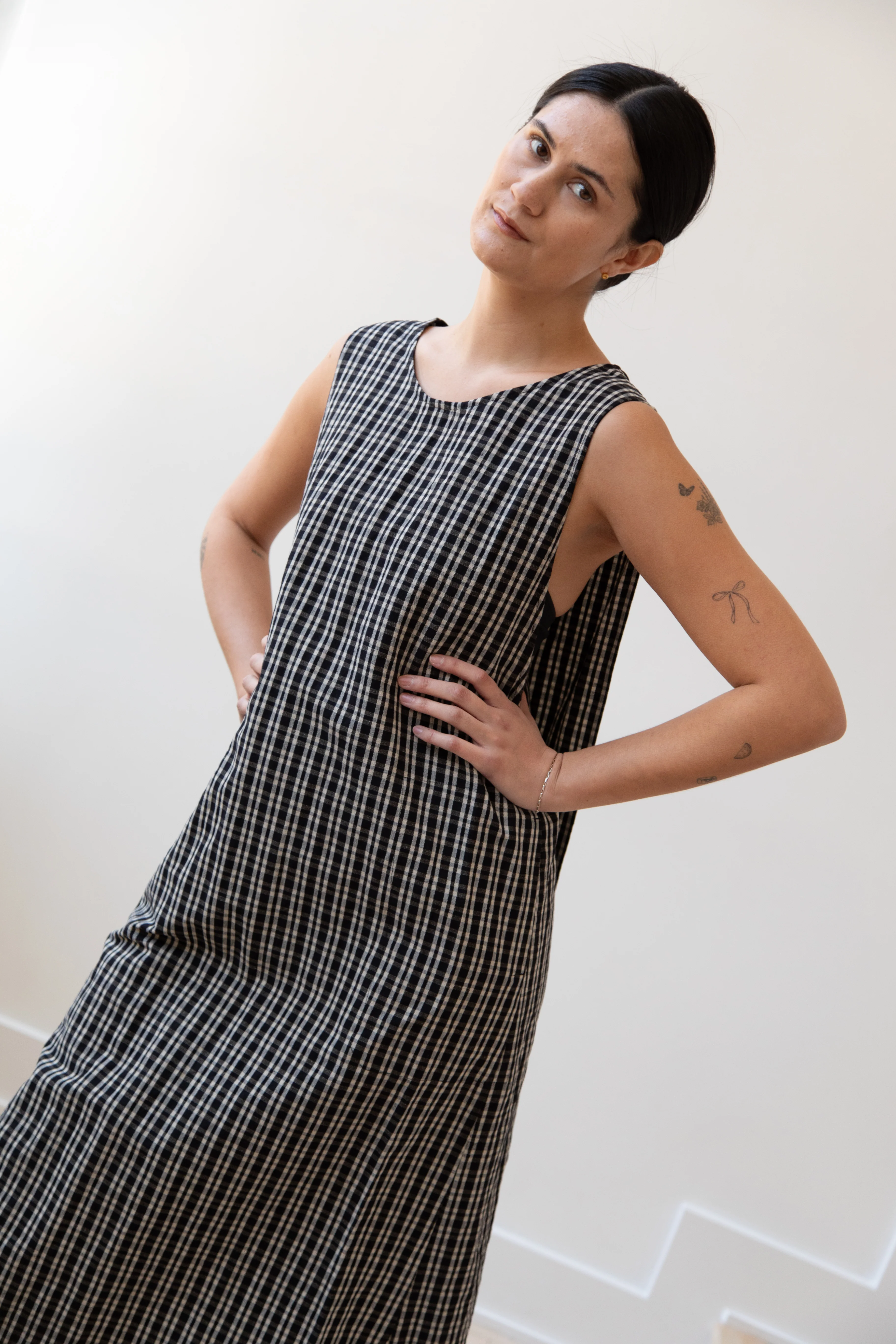 Unkruid | Apron Dress in Black Kelsch Cloth - Image 21