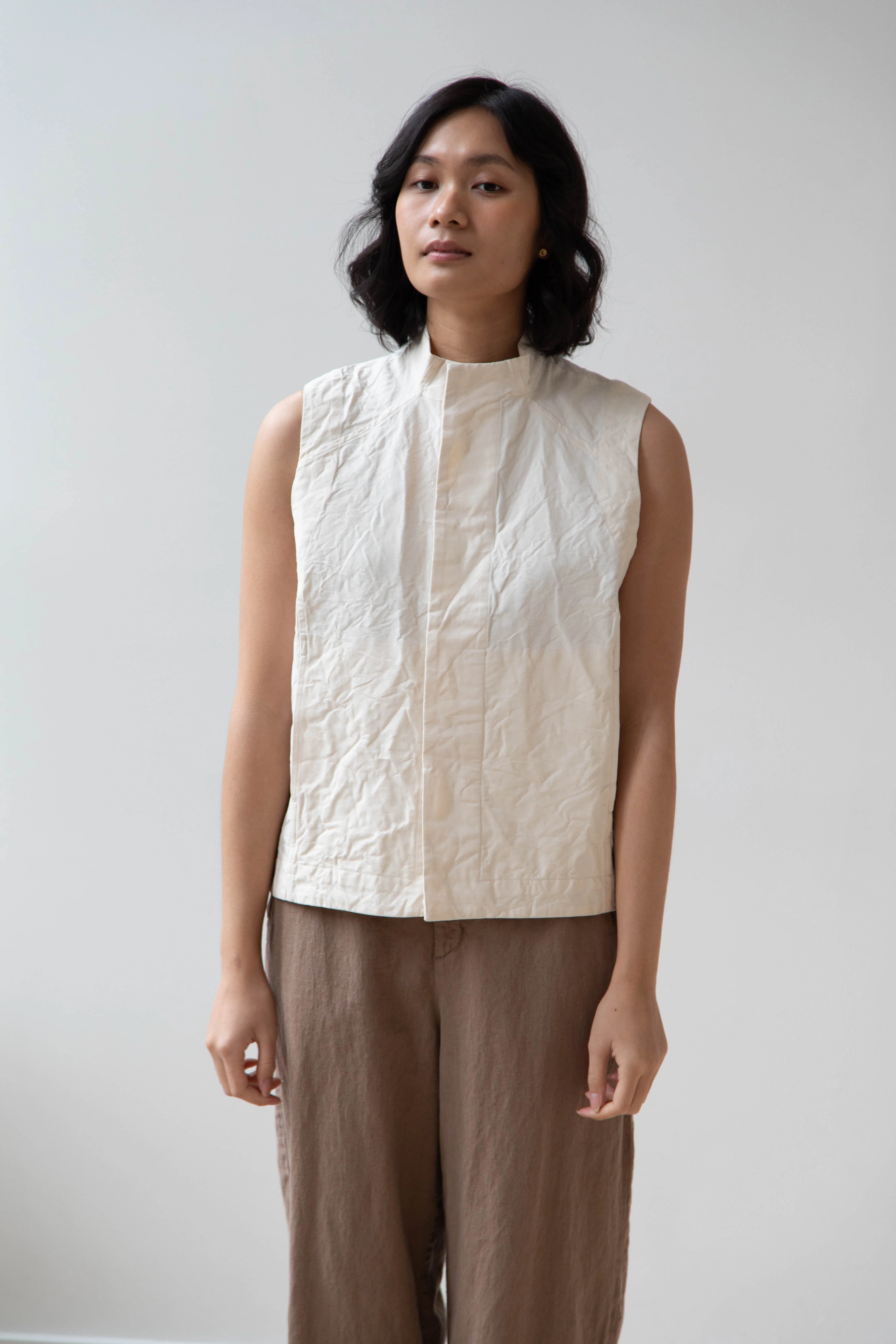 Unkruid | Cycling Vest in Off White Canvas - Image 14