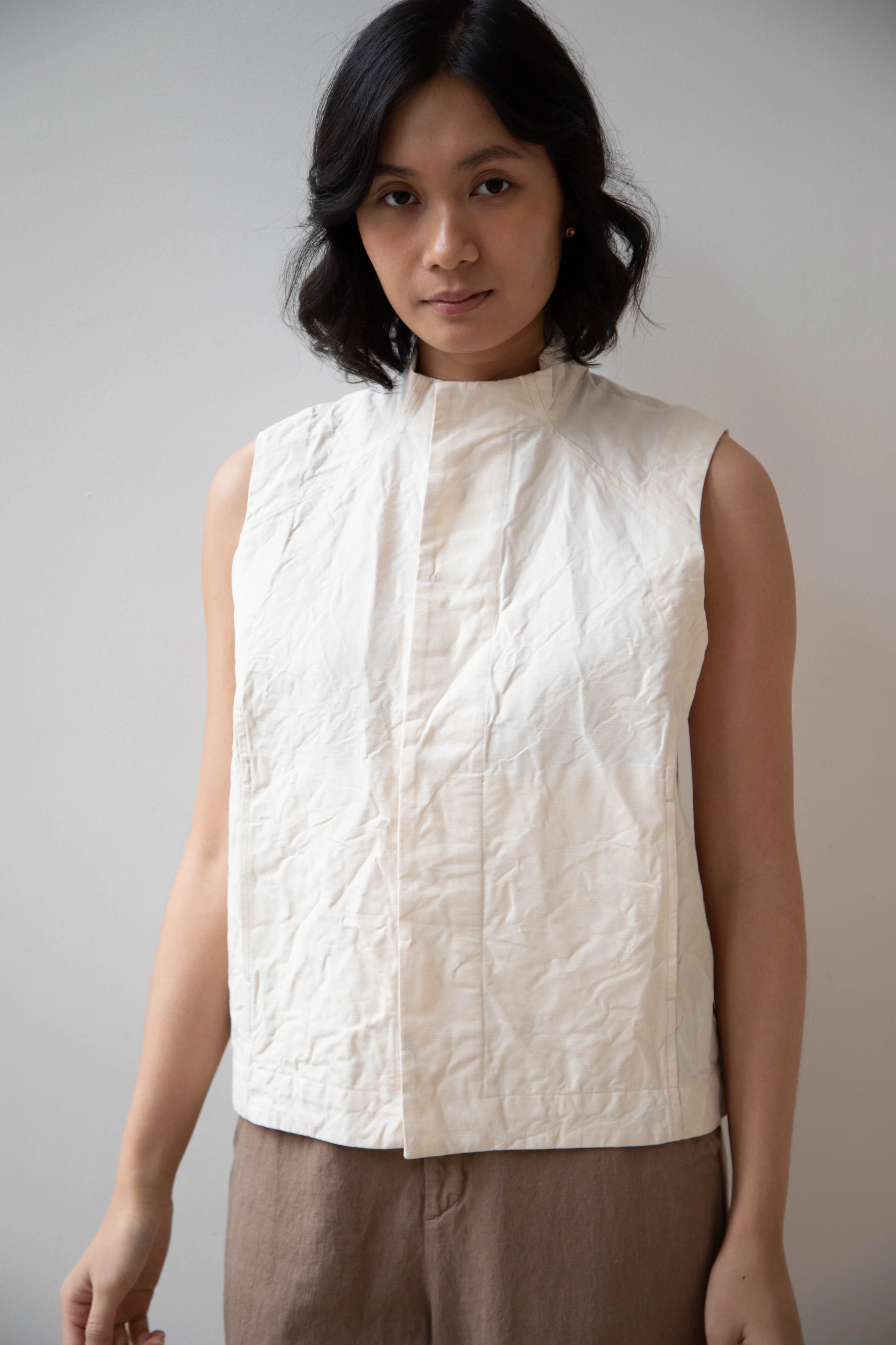 Unkruid | Cycling Vest in Off White Canvas - Image 17