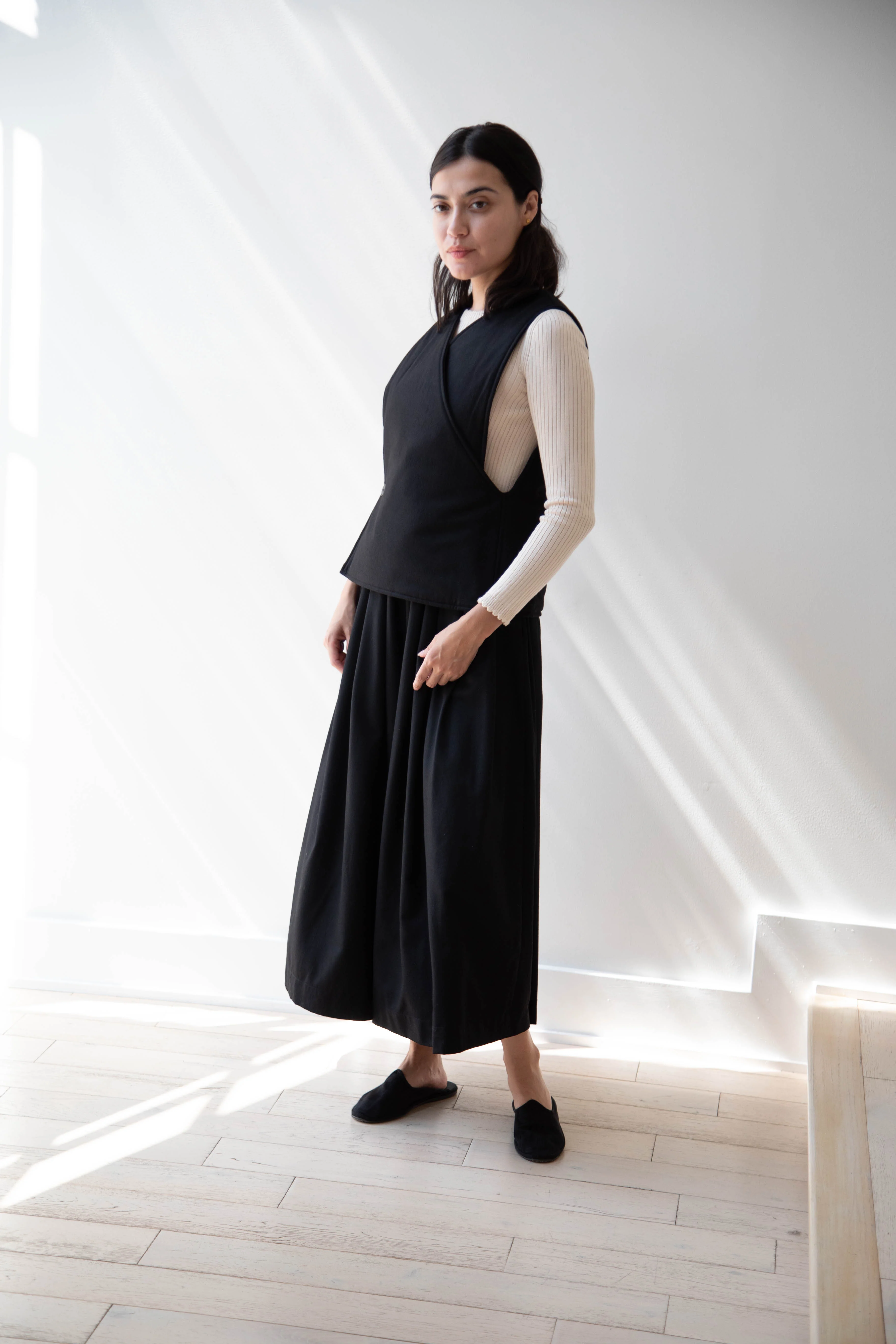 Unkruid | Reversible Cross Vest in Wool & Waxed Fine Canvas - Image 13