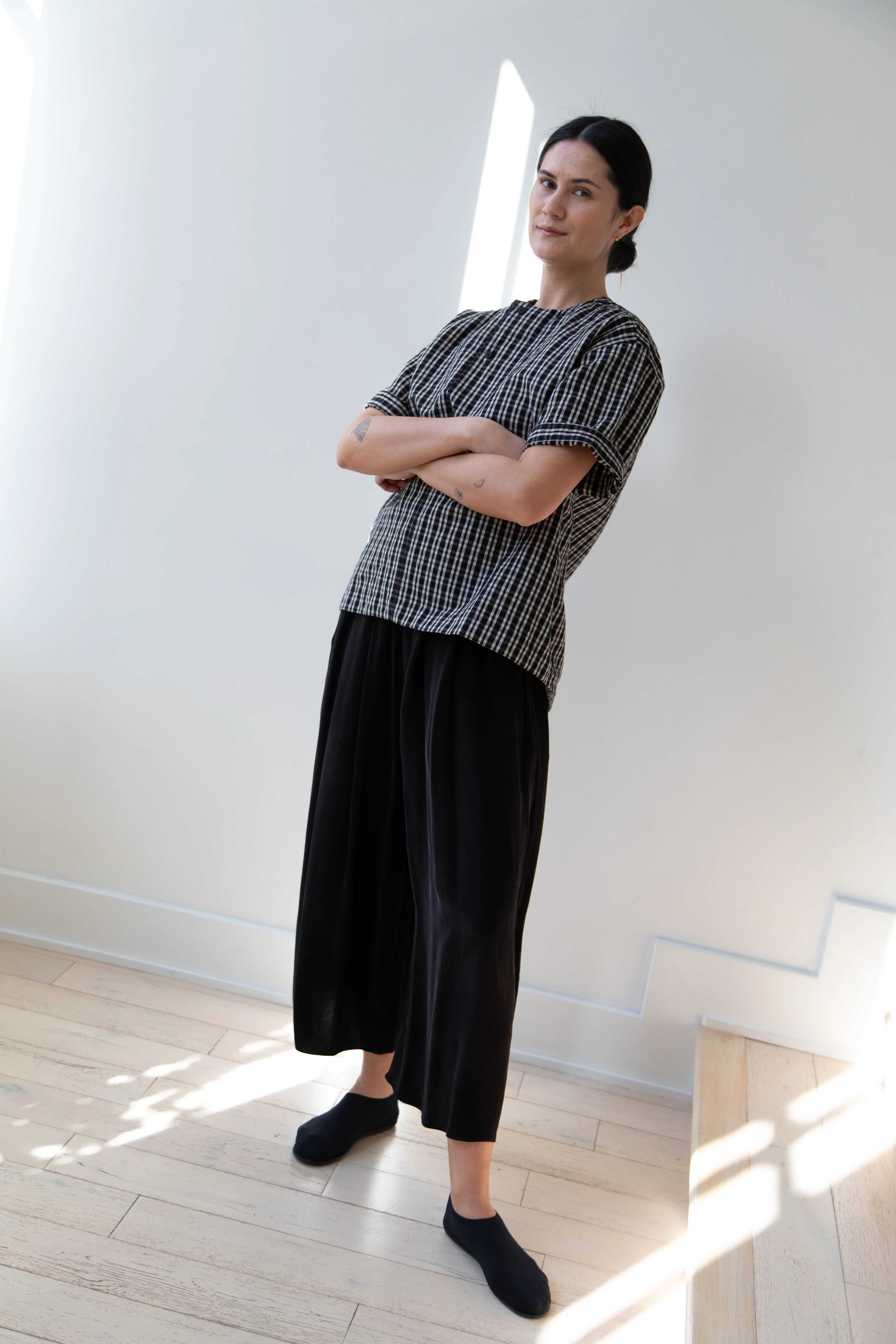Unkruid | Woven Tee in Black Kelsch Cloth - Image 13