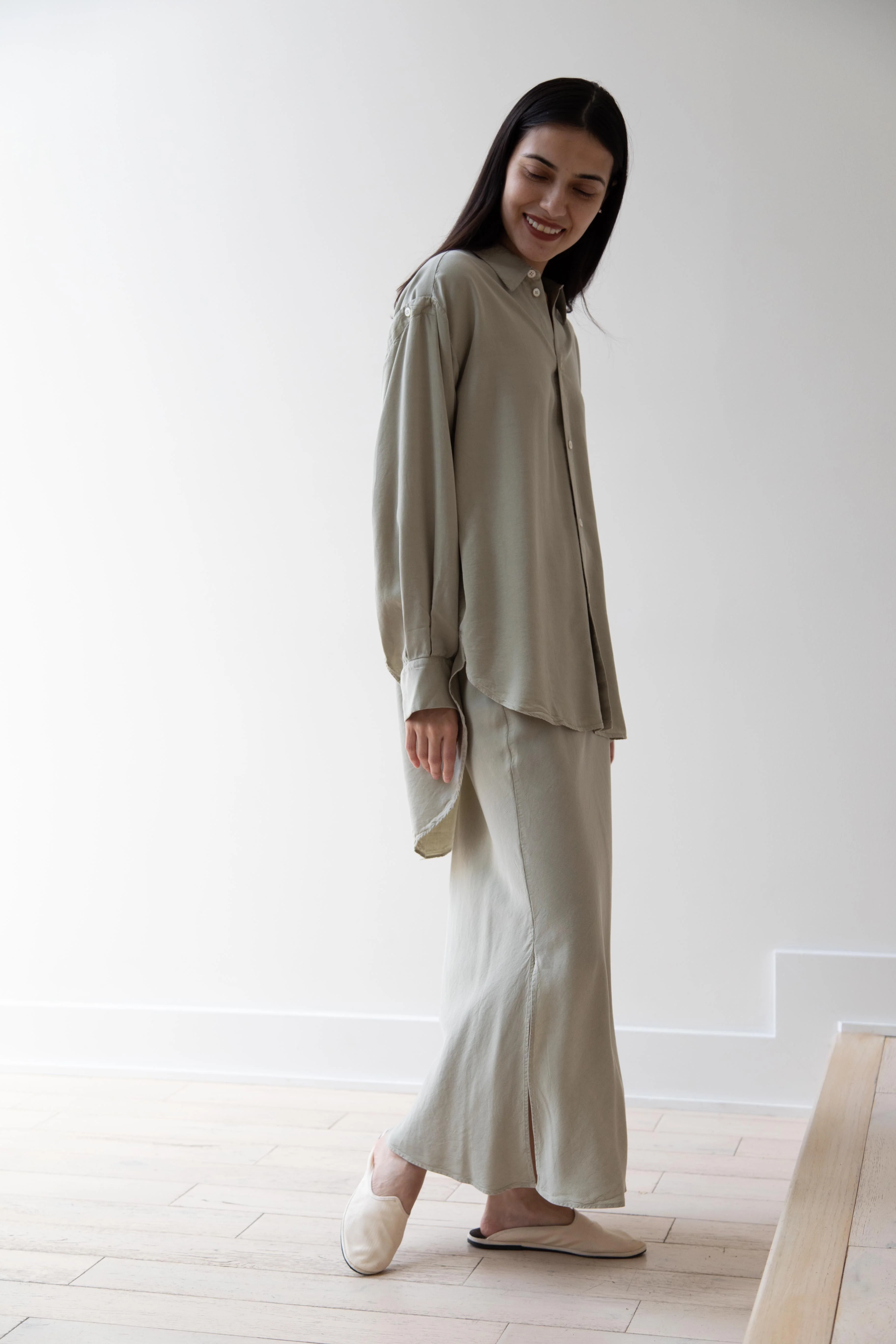 Wright & Doyle | Bias Skirt in Linden Green - Image 11