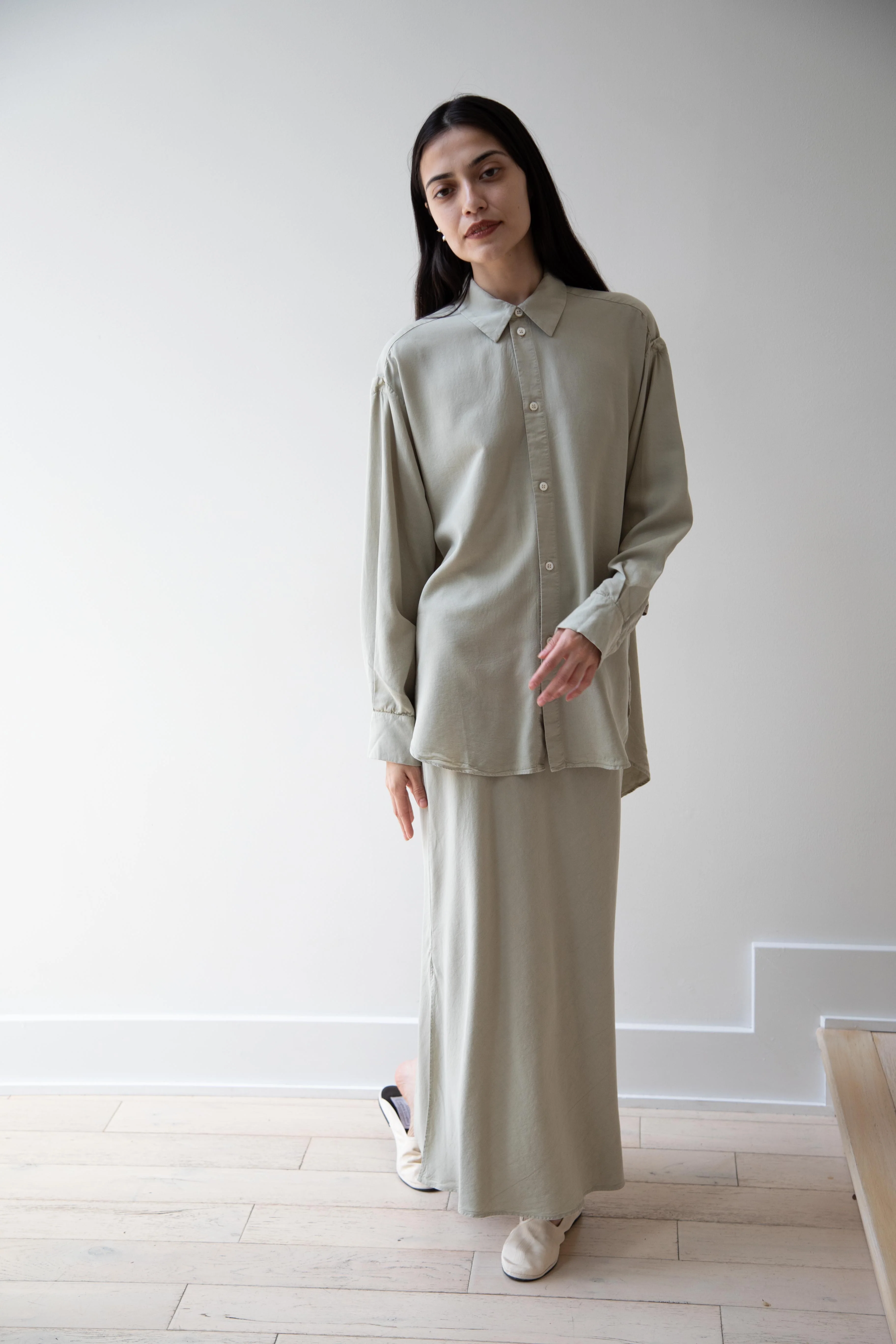 Wright & Doyle | Bias Skirt in Linden Green - Image 23