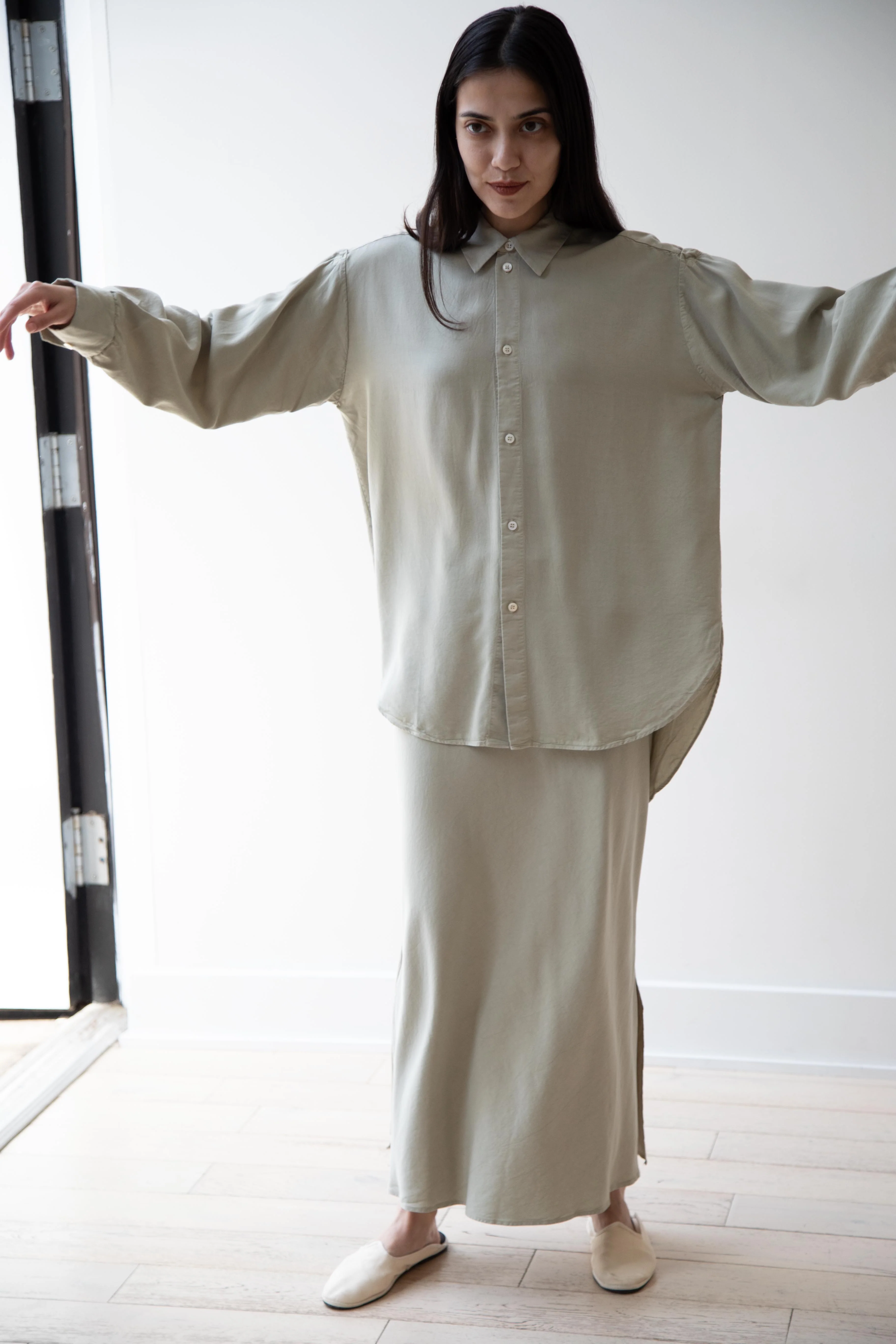 Wright & Doyle | Bias Skirt in Linden Green - Image 25