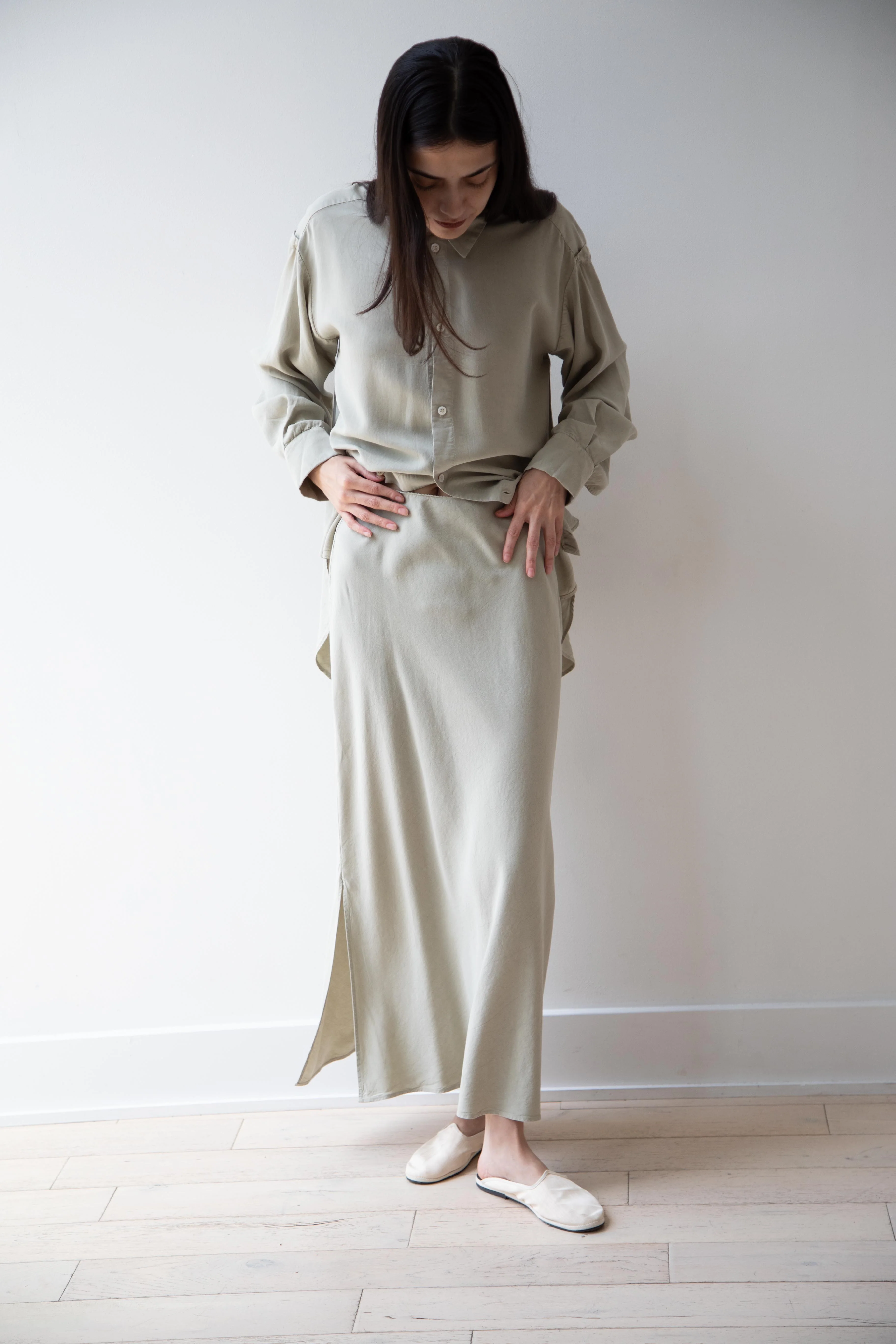 Wright & Doyle | Bias Skirt in Linden Green - Image 34