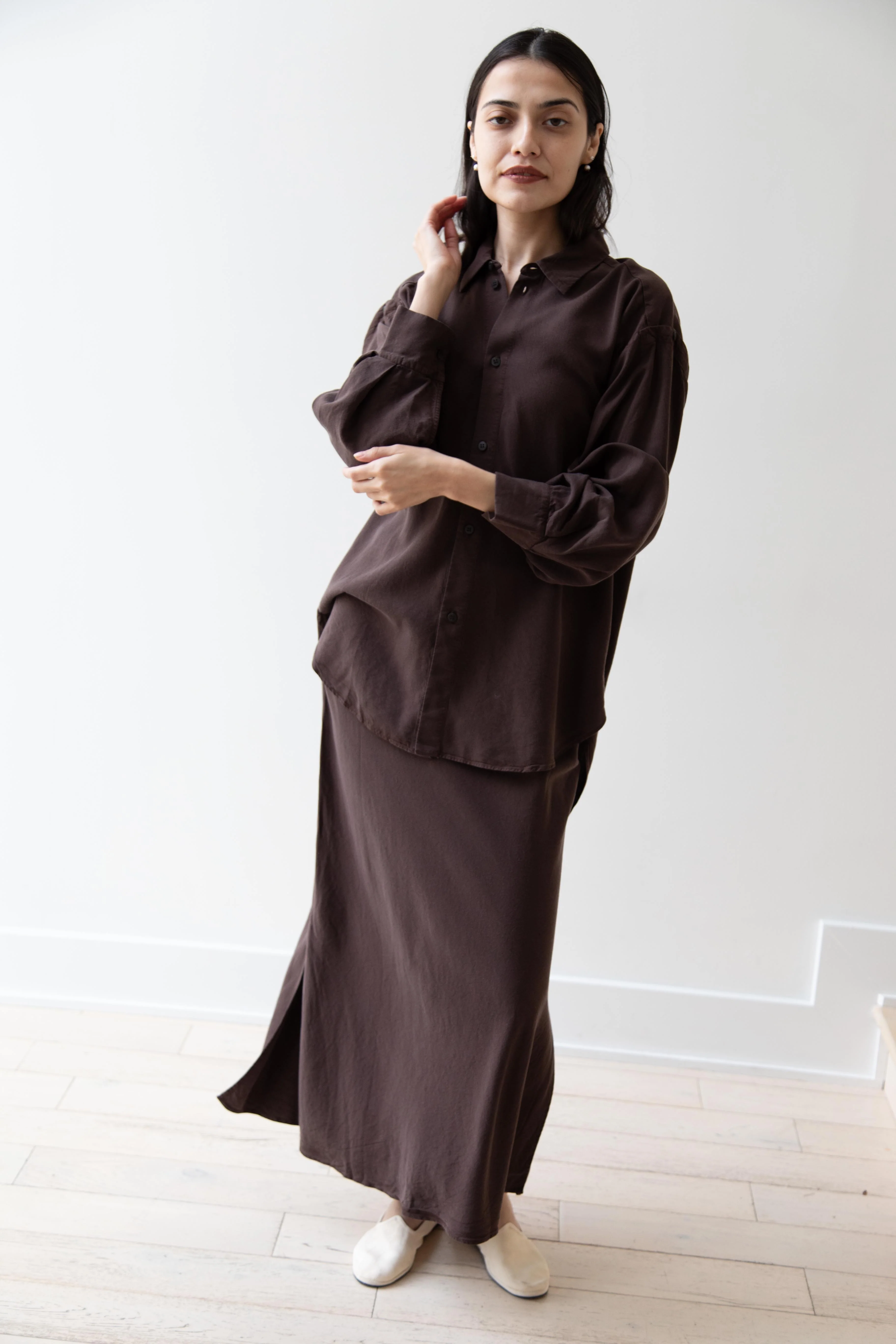 Wright & Doyle | Hand Tie Shirt in Cacao - Image 35
