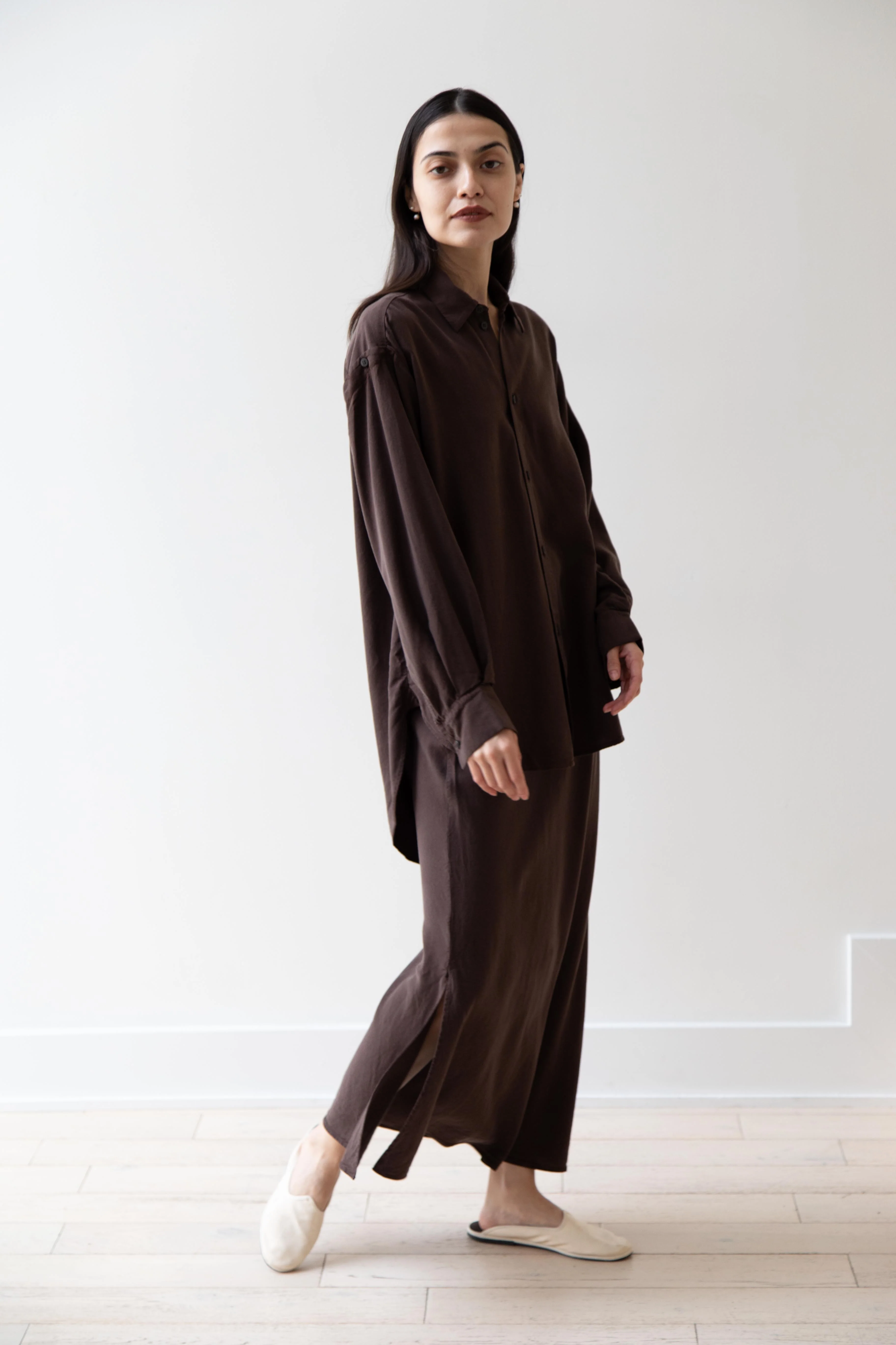 Wright & Doyle | Hand Tie Shirt in Cacao - Image 4