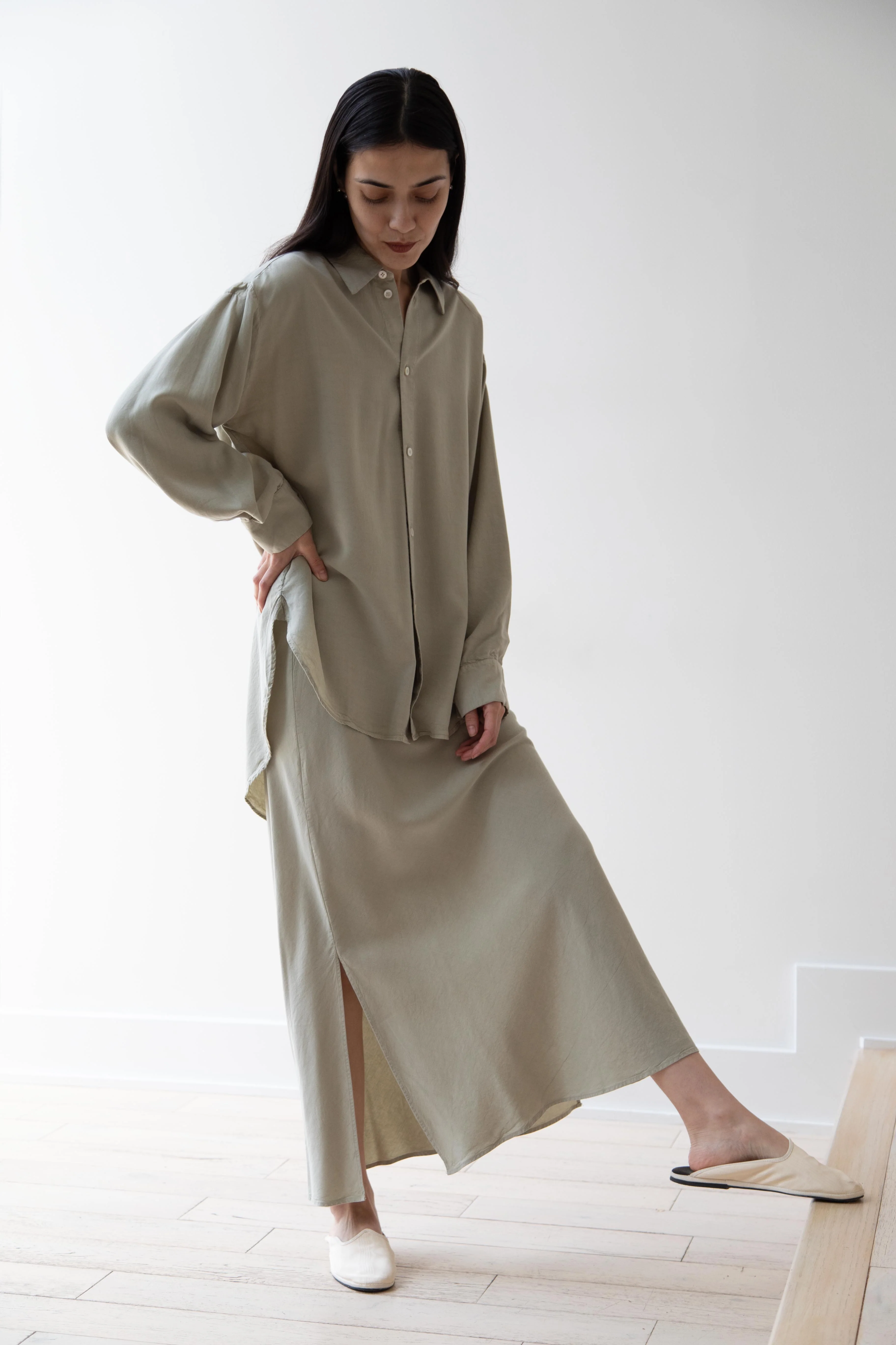 Wright & Doyle | Hand Tie Shirt in Linden Green - Image 12