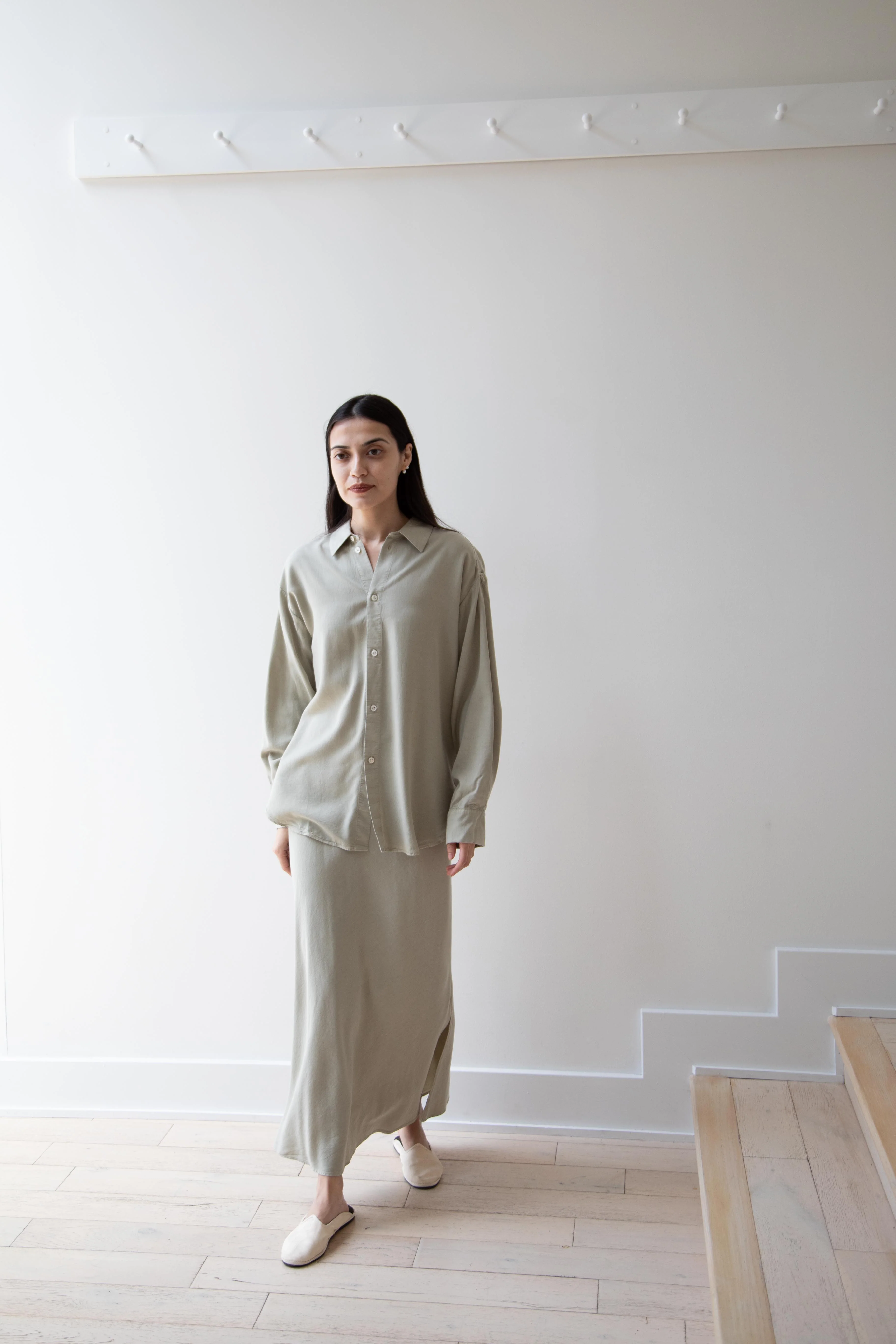 Wright & Doyle | Hand Tie Shirt in Linden Green - Image 8
