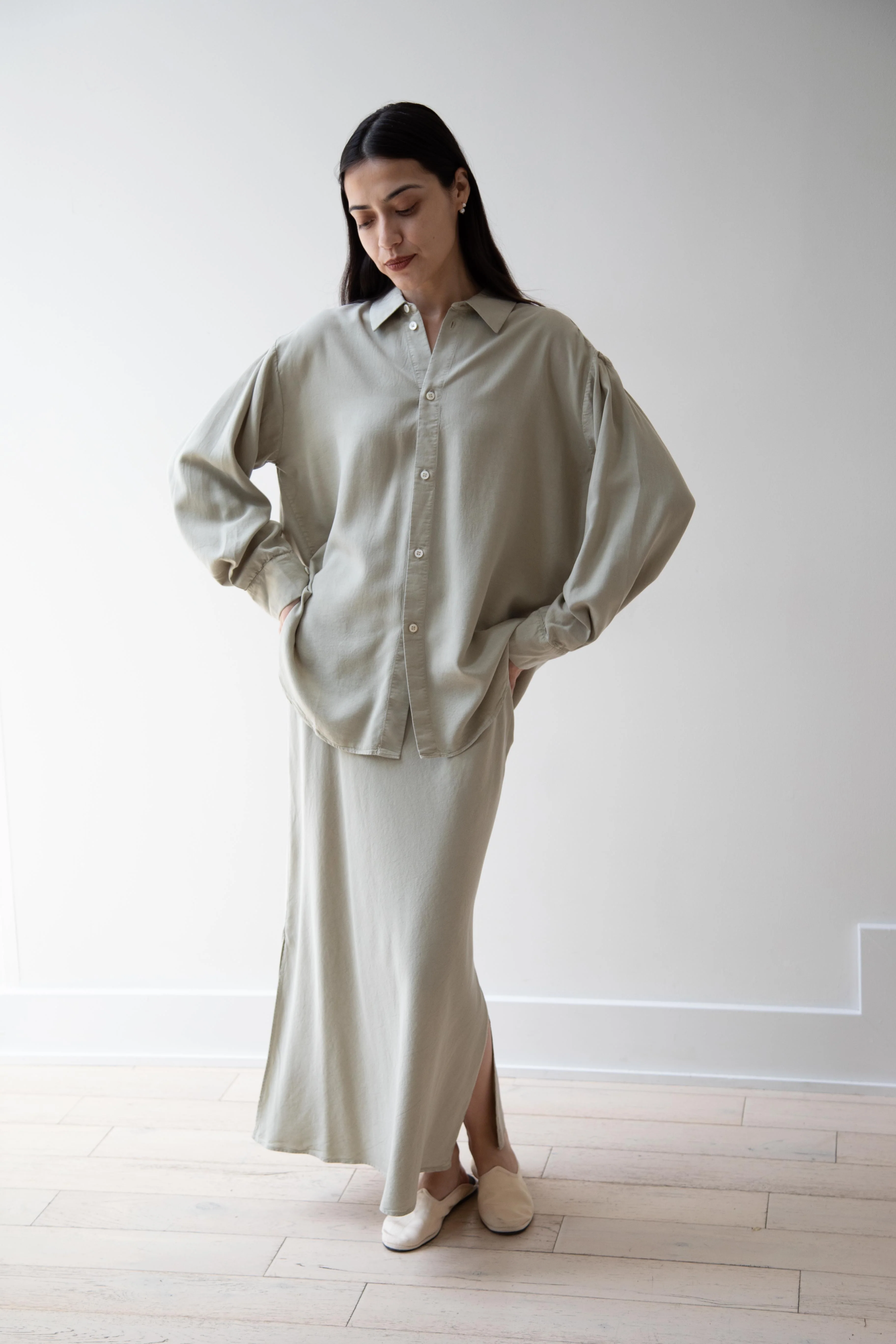 Wright & Doyle | Hand Tie Shirt in Linden Green - Image 9