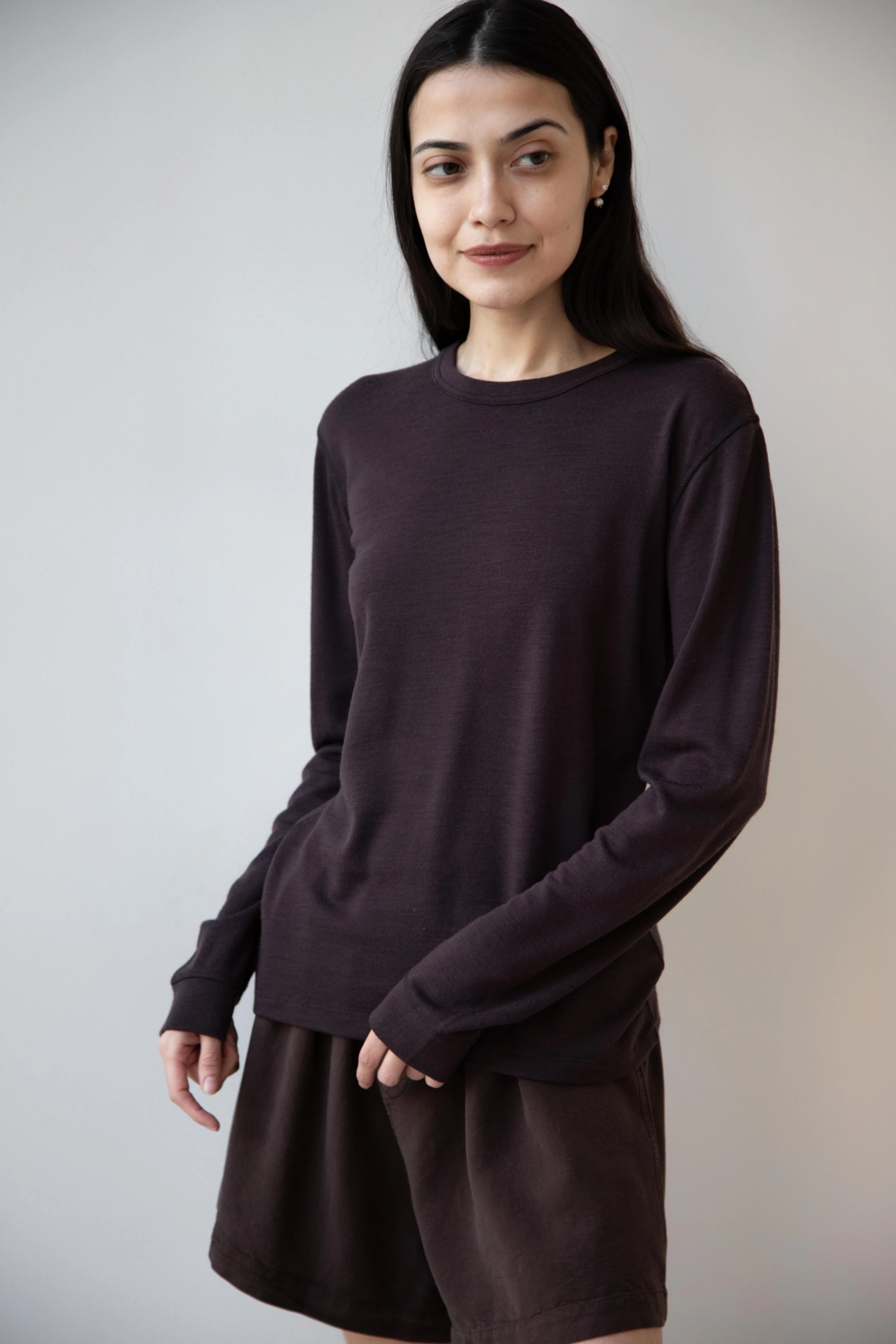 Wright & Doyle | Merino Longsleeve Shirt in Cacao - Image 3