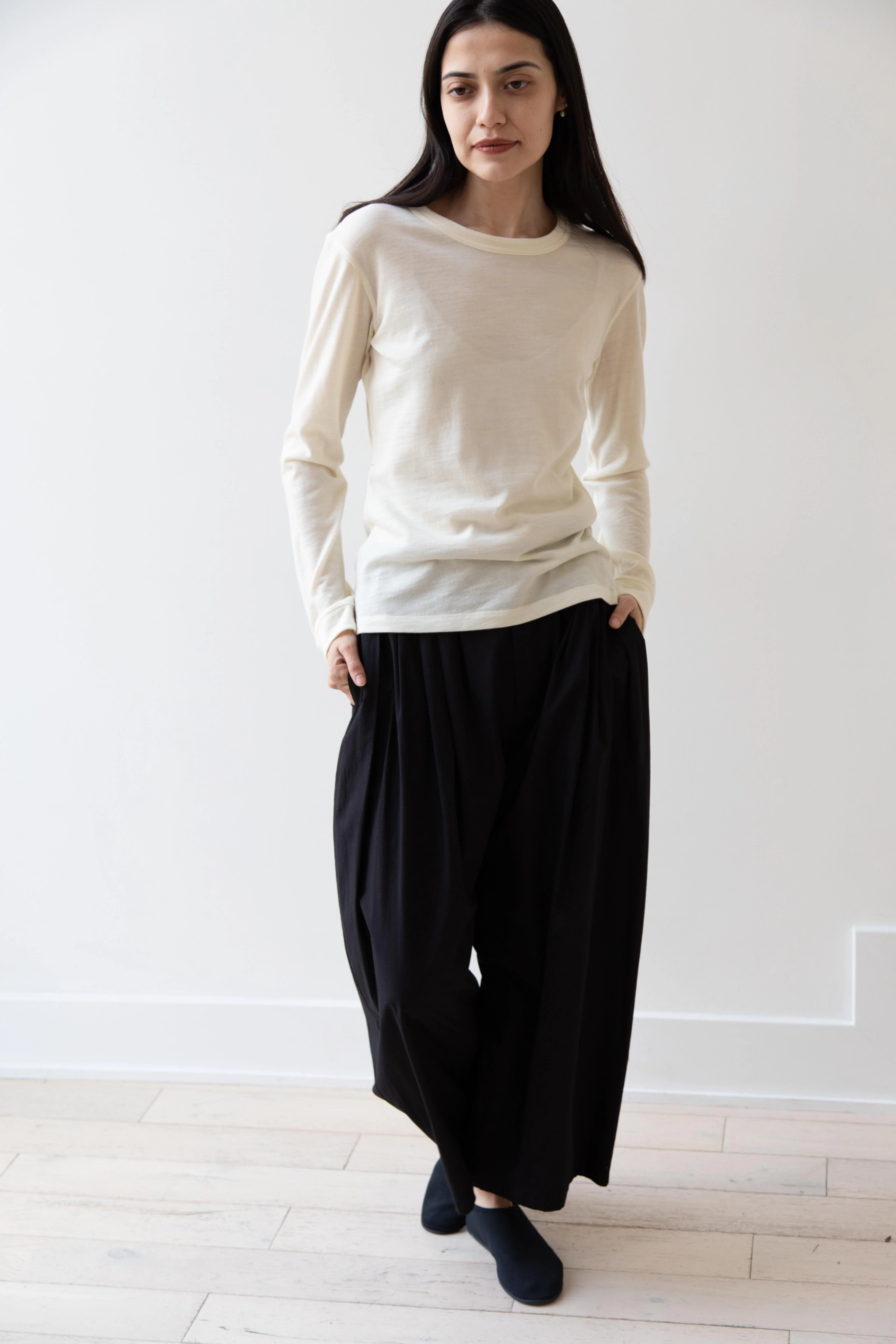 Wright & Doyle | Merino Longsleeve Shirt in Chalk - Image 11
