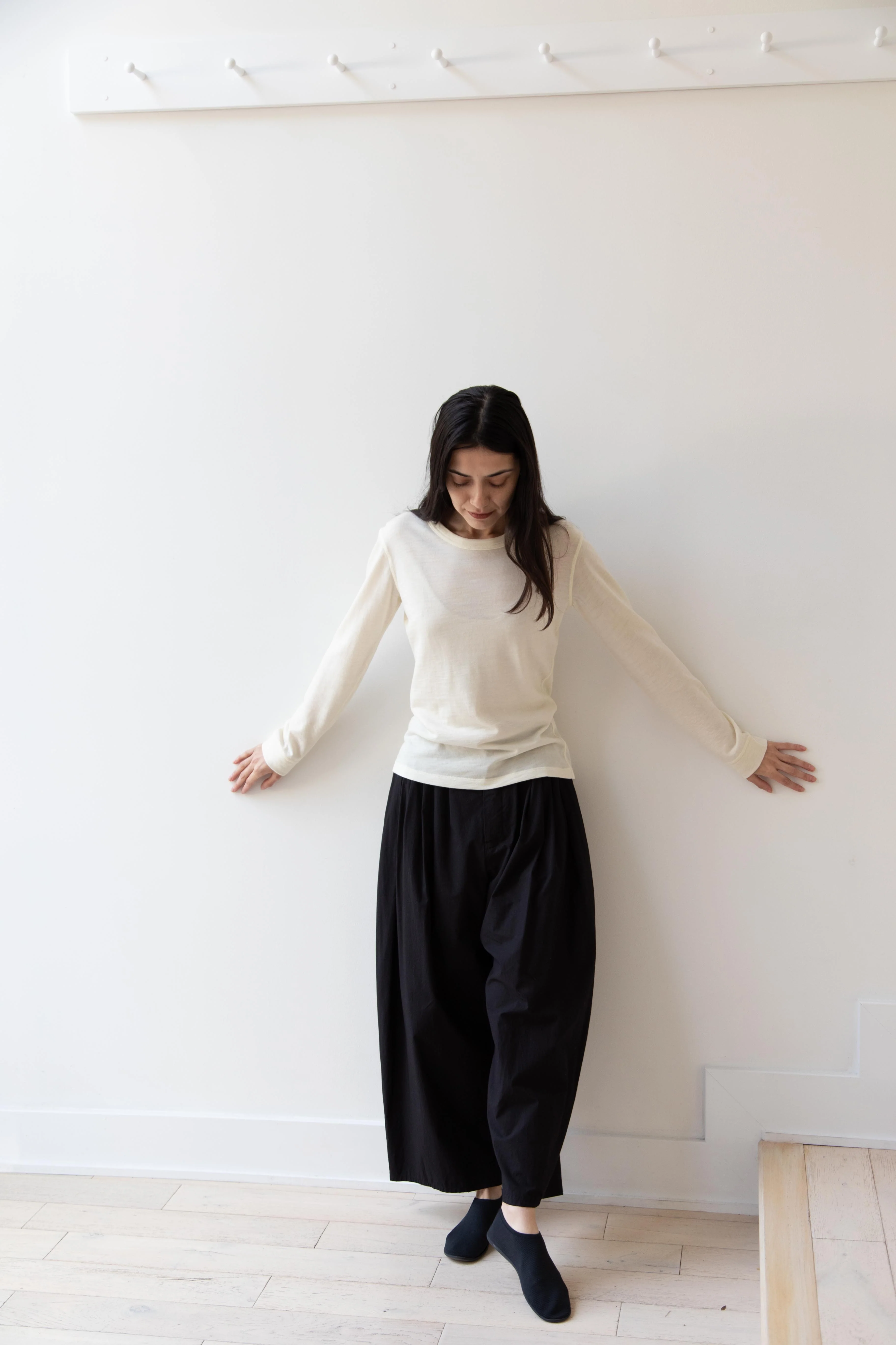 Wright & Doyle | Merino Longsleeve Shirt in Chalk - Image 14