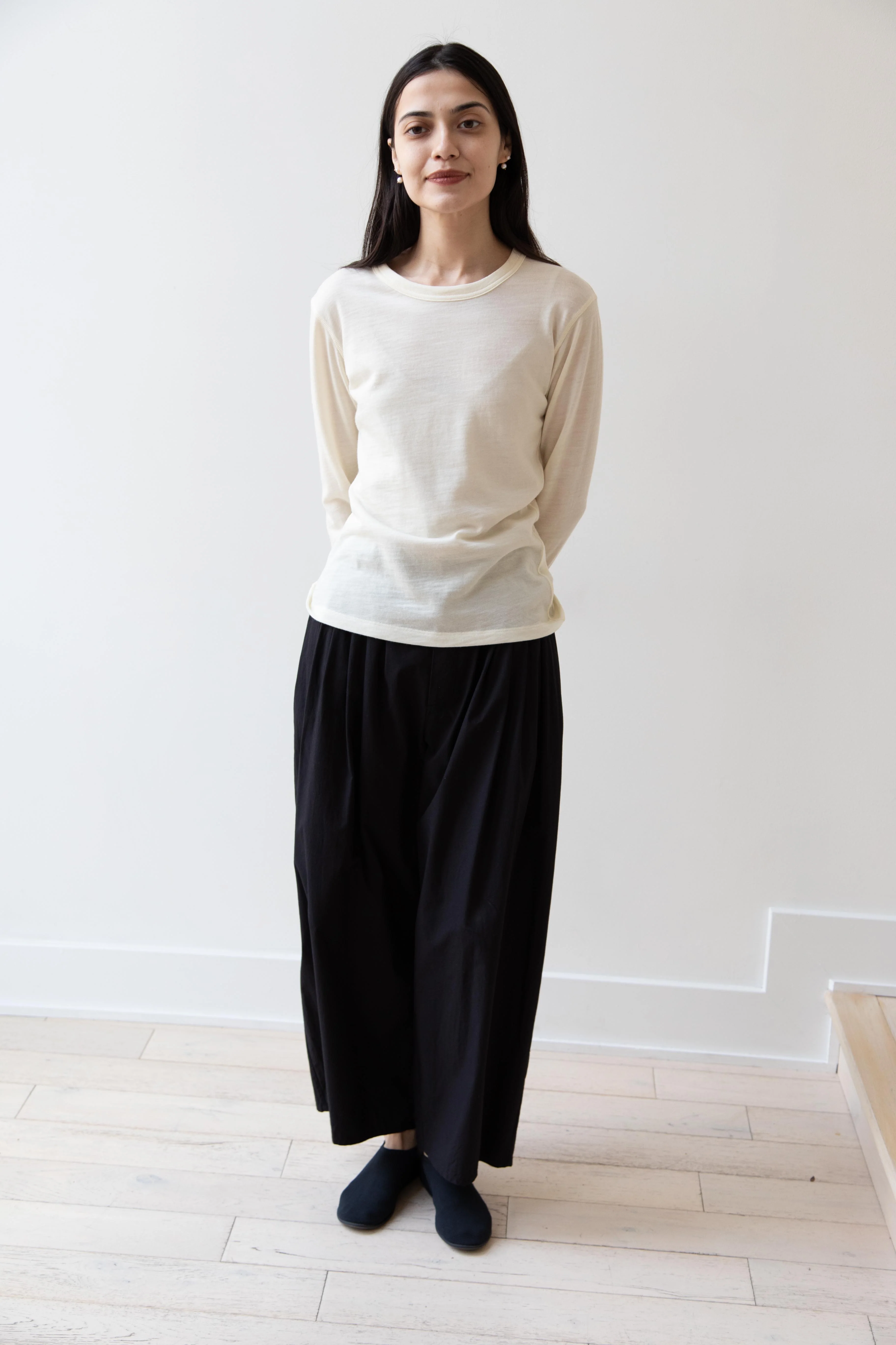 Wright & Doyle | Merino Longsleeve Shirt in Chalk - Image 6