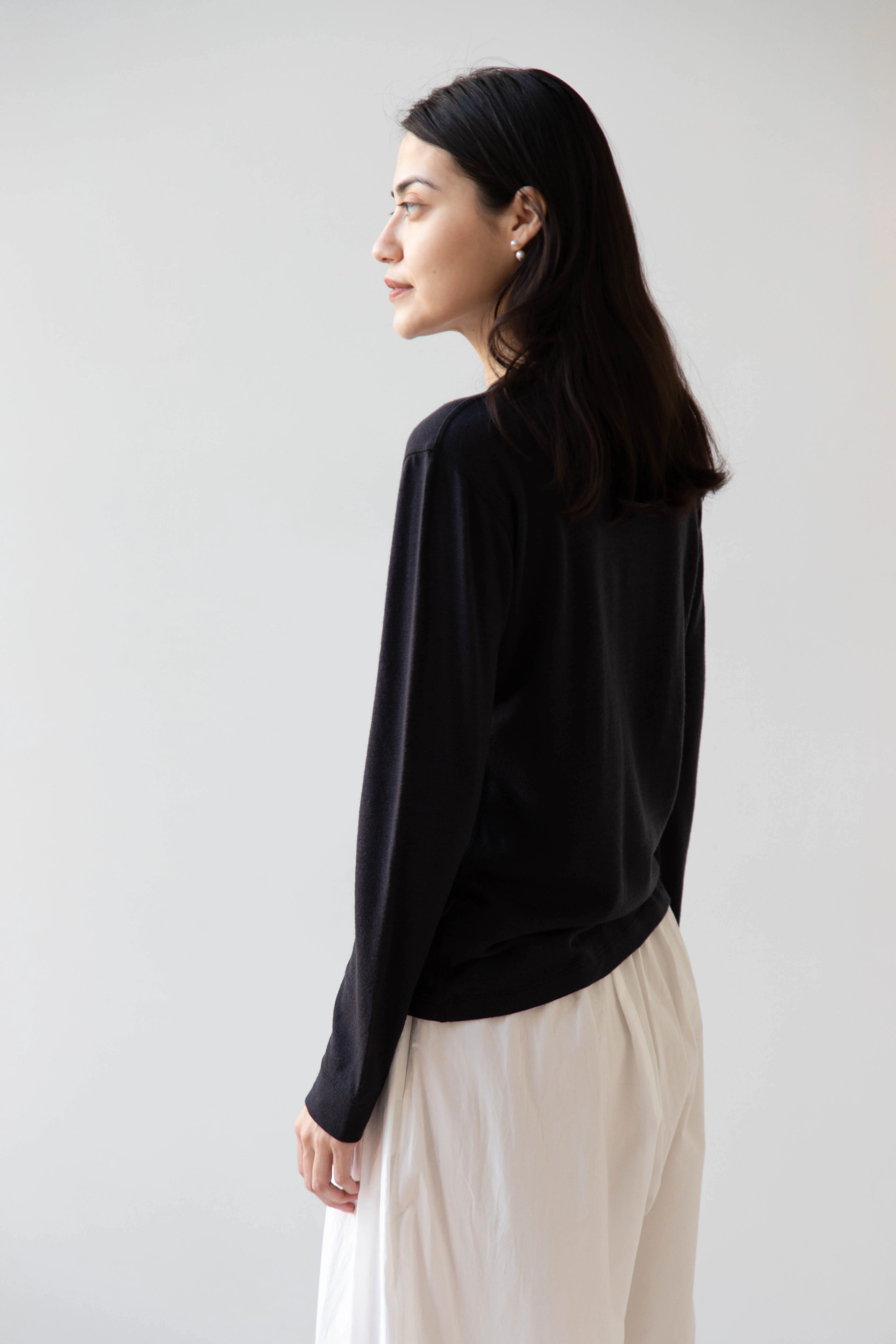 Wright & Doyle | Merino Longsleeve Shirt in Ebony - Image 10