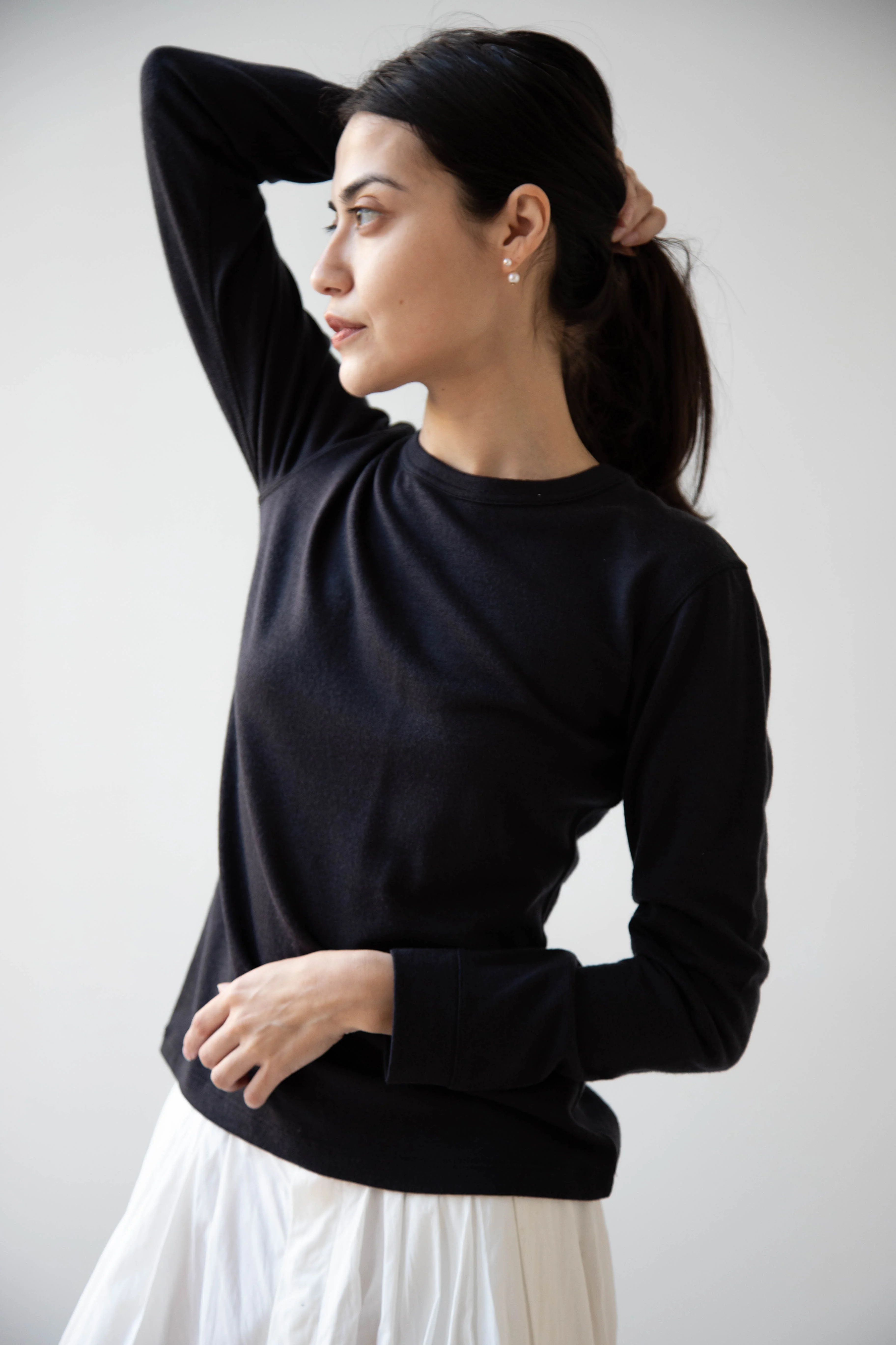 Wright & Doyle | Merino Longsleeve Shirt in Ebony - Image 7
