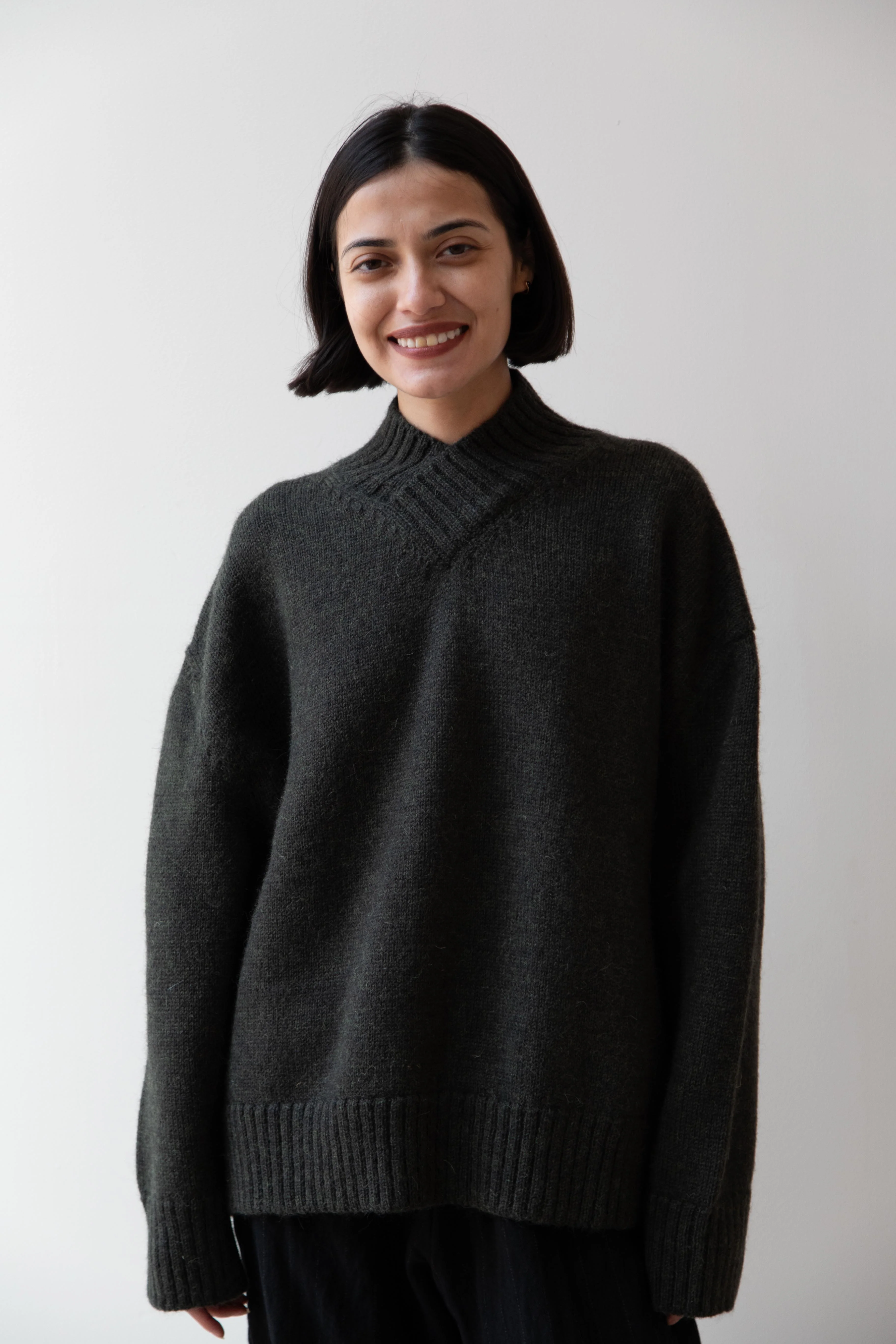 Wright & Doyle | Wool Krefeld Jumper in Moss - Image 11